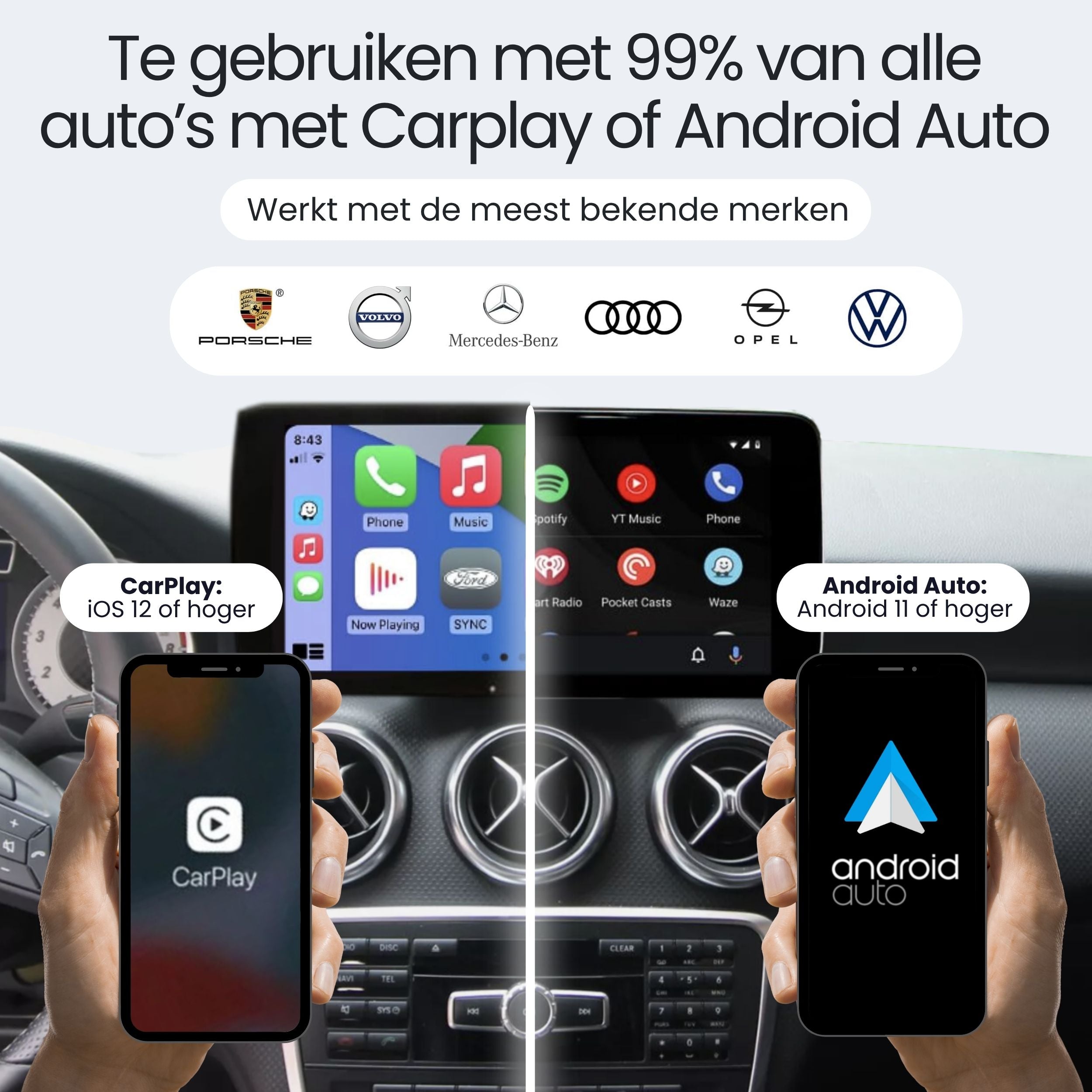 Siltcon® CarPlay Dongle – Draadloos CarPlay & Android Auto - Siltcon