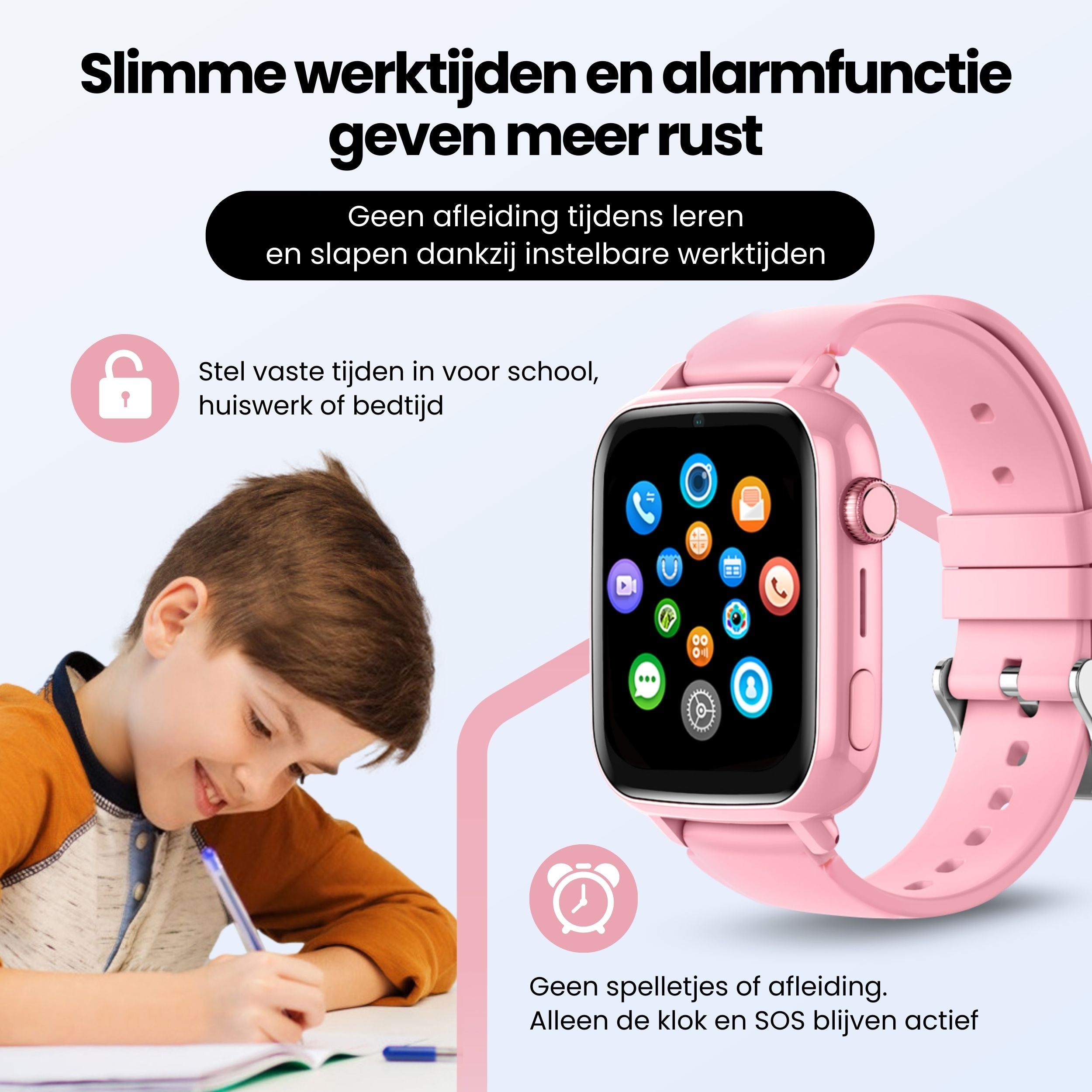 Protectly® GPS Uhr Kind - Rosa