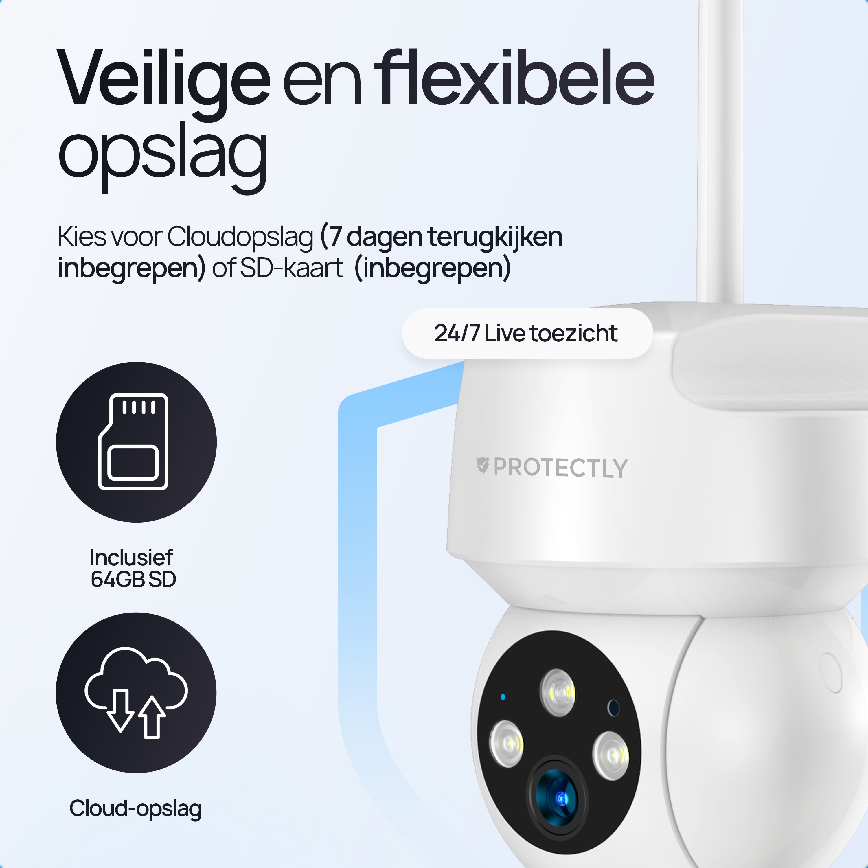 Protectly Beveiligingscamera Buiten 3K 5MP - Siltcon
