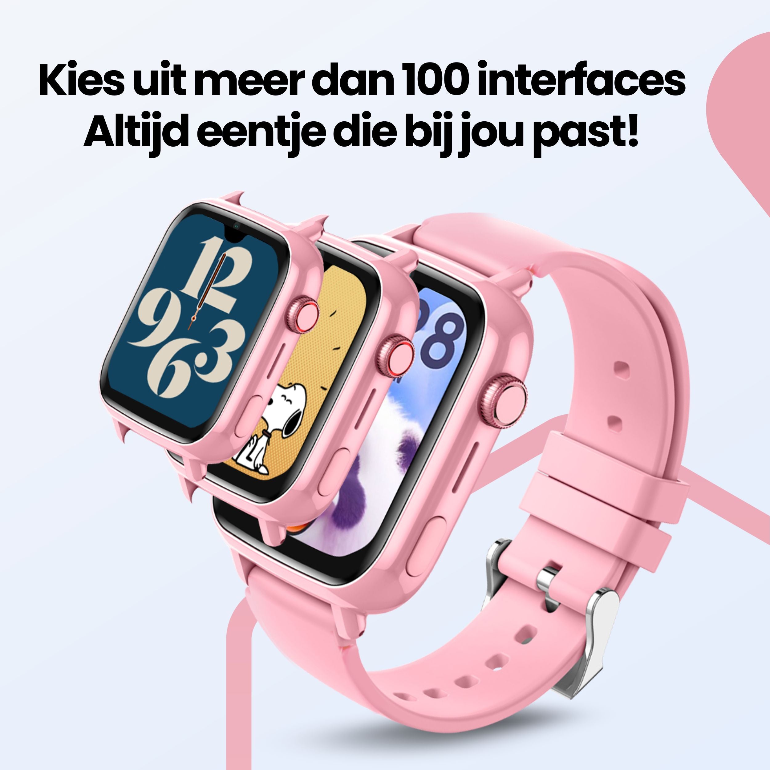 Protectly® GPS Uhr Kind - Rosa