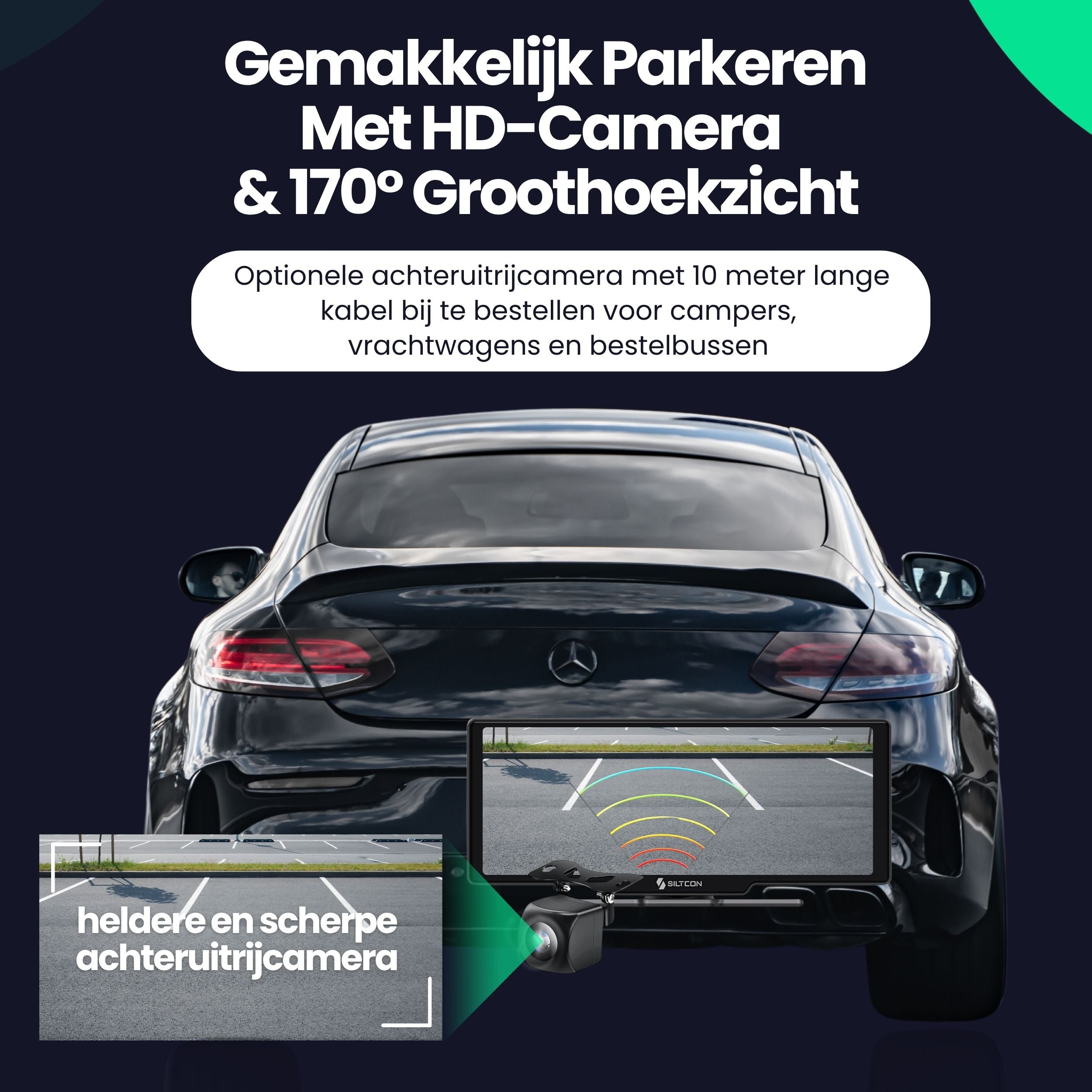 Siltcon 10.26” CarPlay Scherm – Draadloos voor iOS & Android - Siltcon
