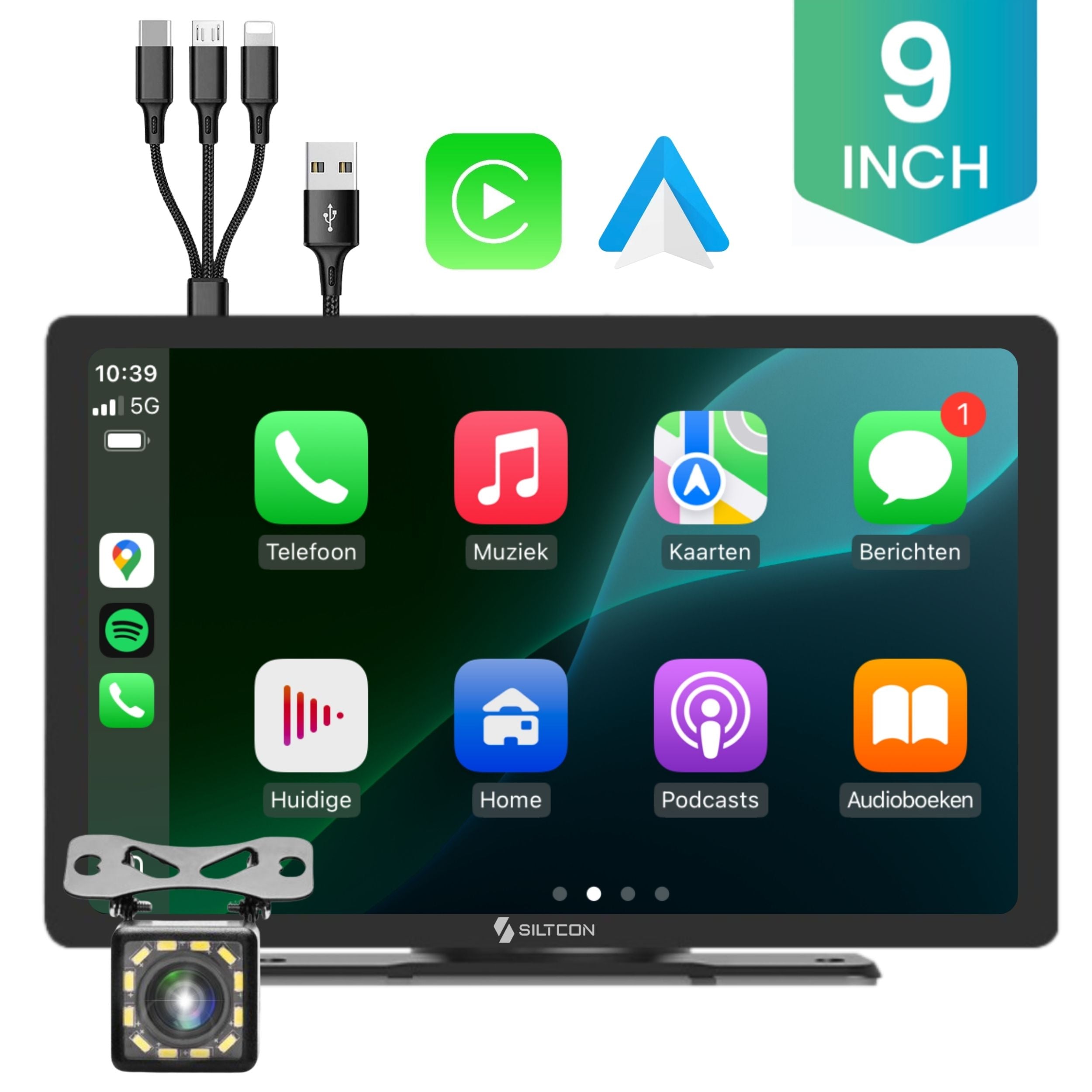 Siltcon® Achteruitrijcamera 10 Meter Geschikt voor Siltcon Carplay Scherm – Voor Camper, Vrachtwagen & Bus - Siltcon
