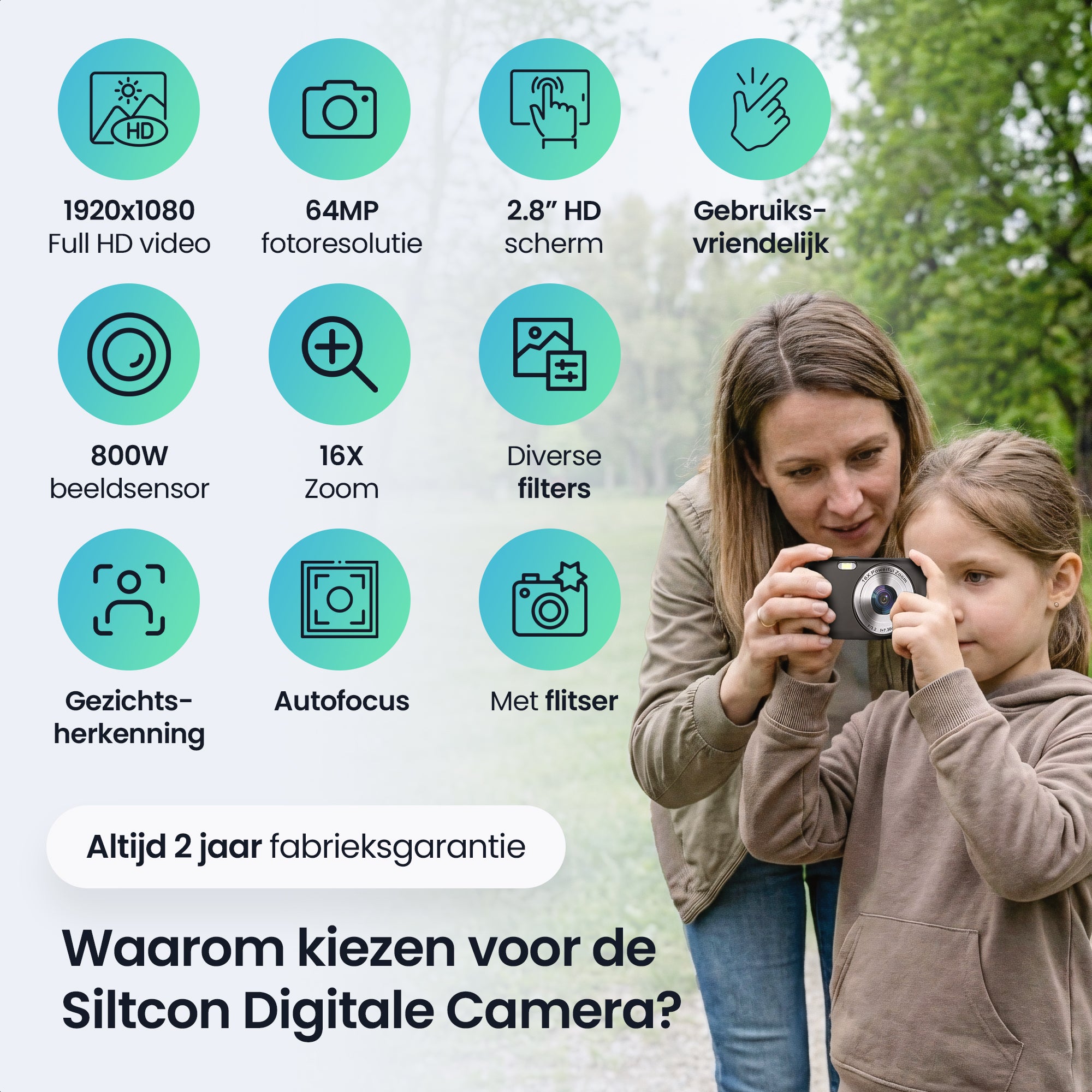 Siltcon® Digitale Camera - Zwart