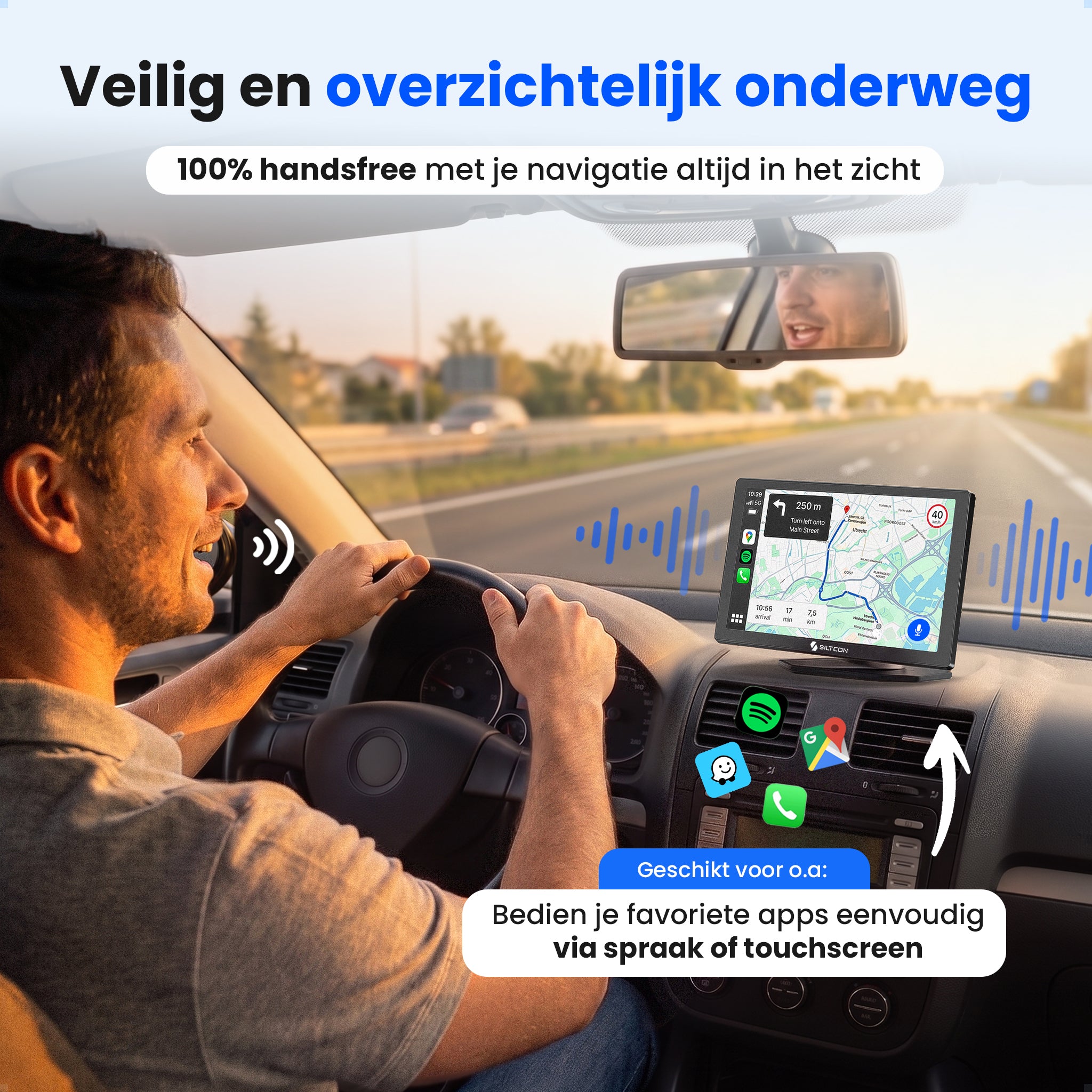 Siltcon® Geeignet für Carplay Bildschirm 9 Zoll