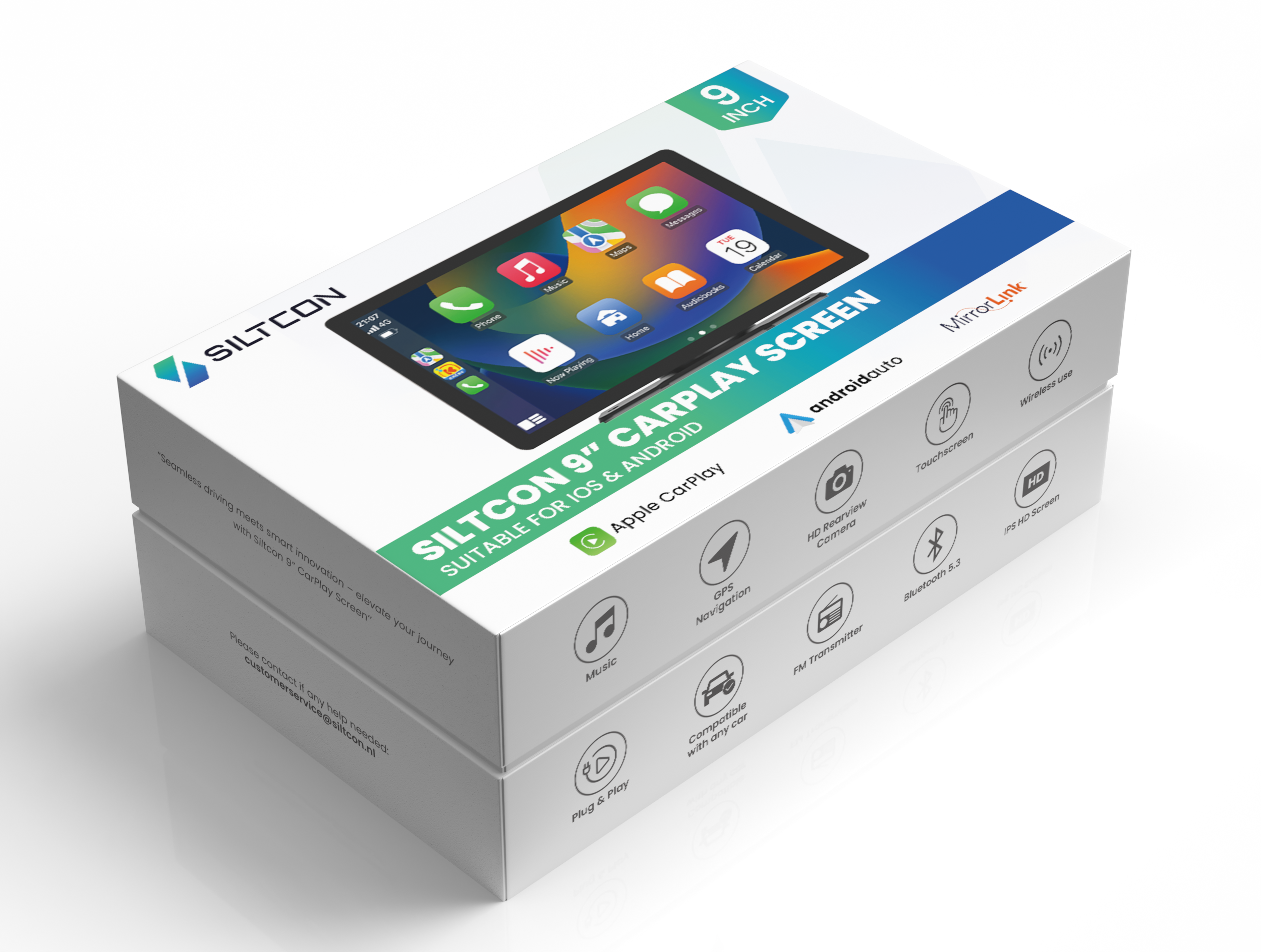 Siltcon® Achteruitrijcamera 10 Meter Geschikt voor Siltcon Carplay Scherm – Voor Camper, Vrachtwagen & Bus - Siltcon