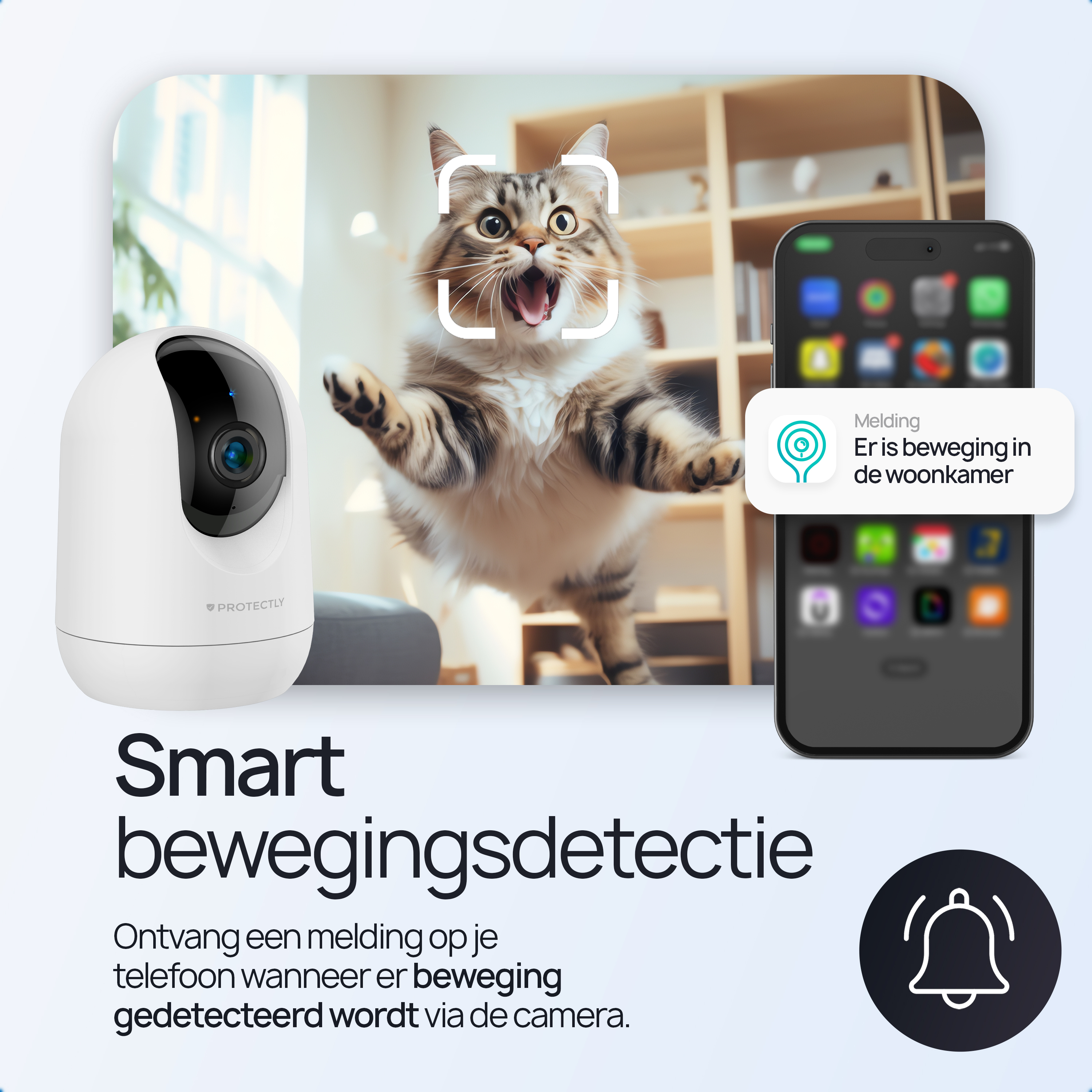 Protectly Beveiligingscamera – Huisdiercamera – 2K Ultra HD - Siltcon