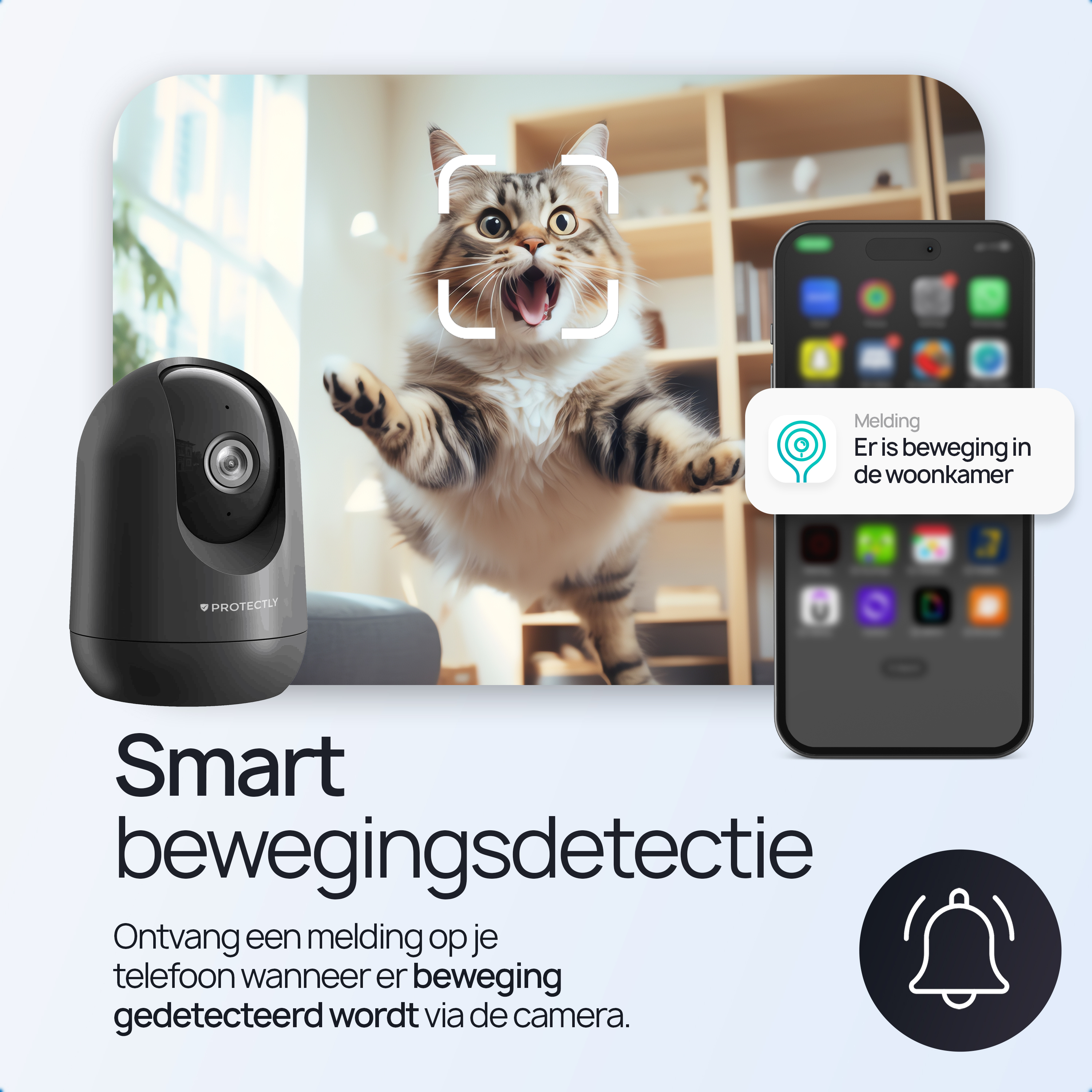 Protectly Beveiligingscamera – Huisdiercamera – 2K Ultra HD - Siltcon