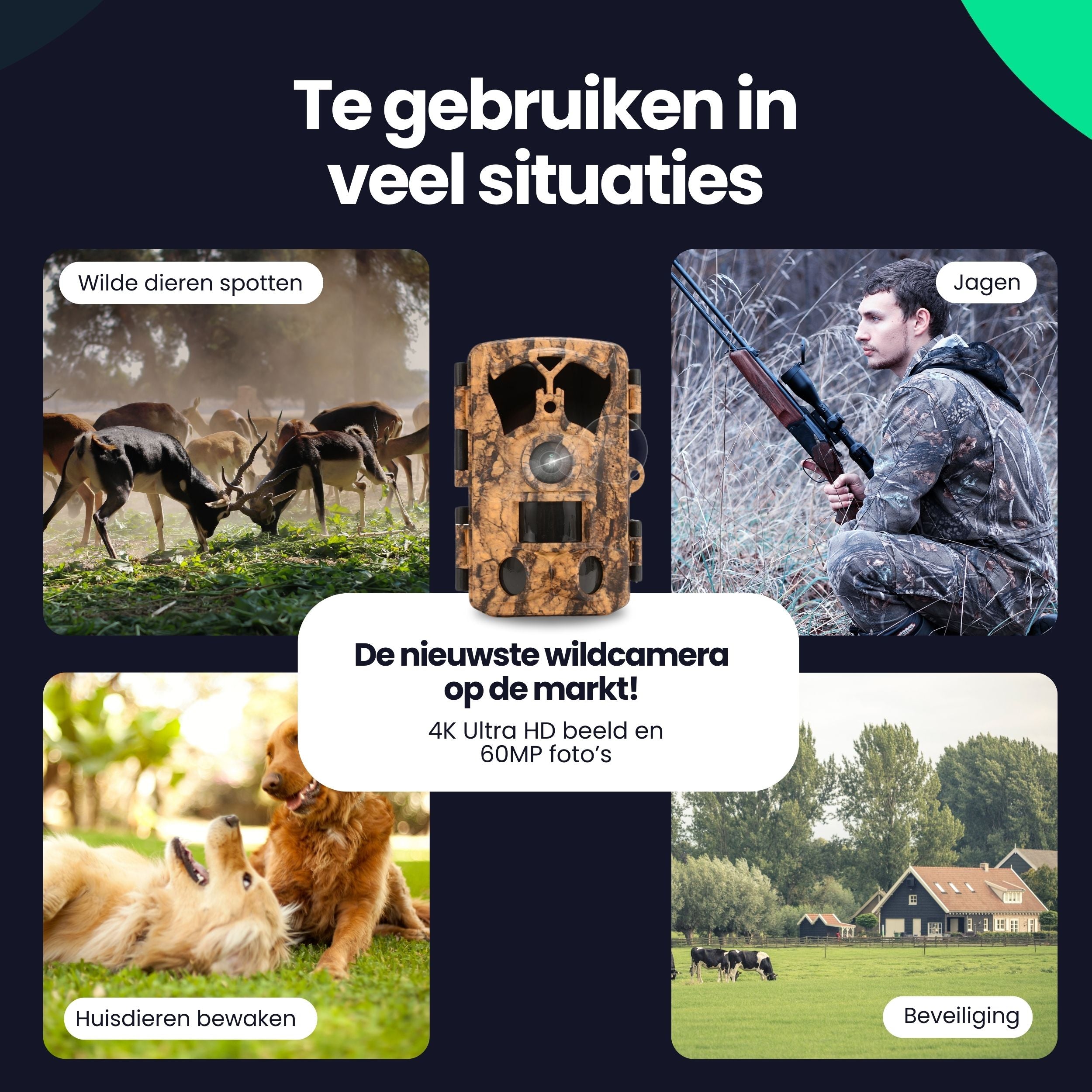 Siltcon Wildcamera voor Buiten – 4K Ultra HD - Siltcon