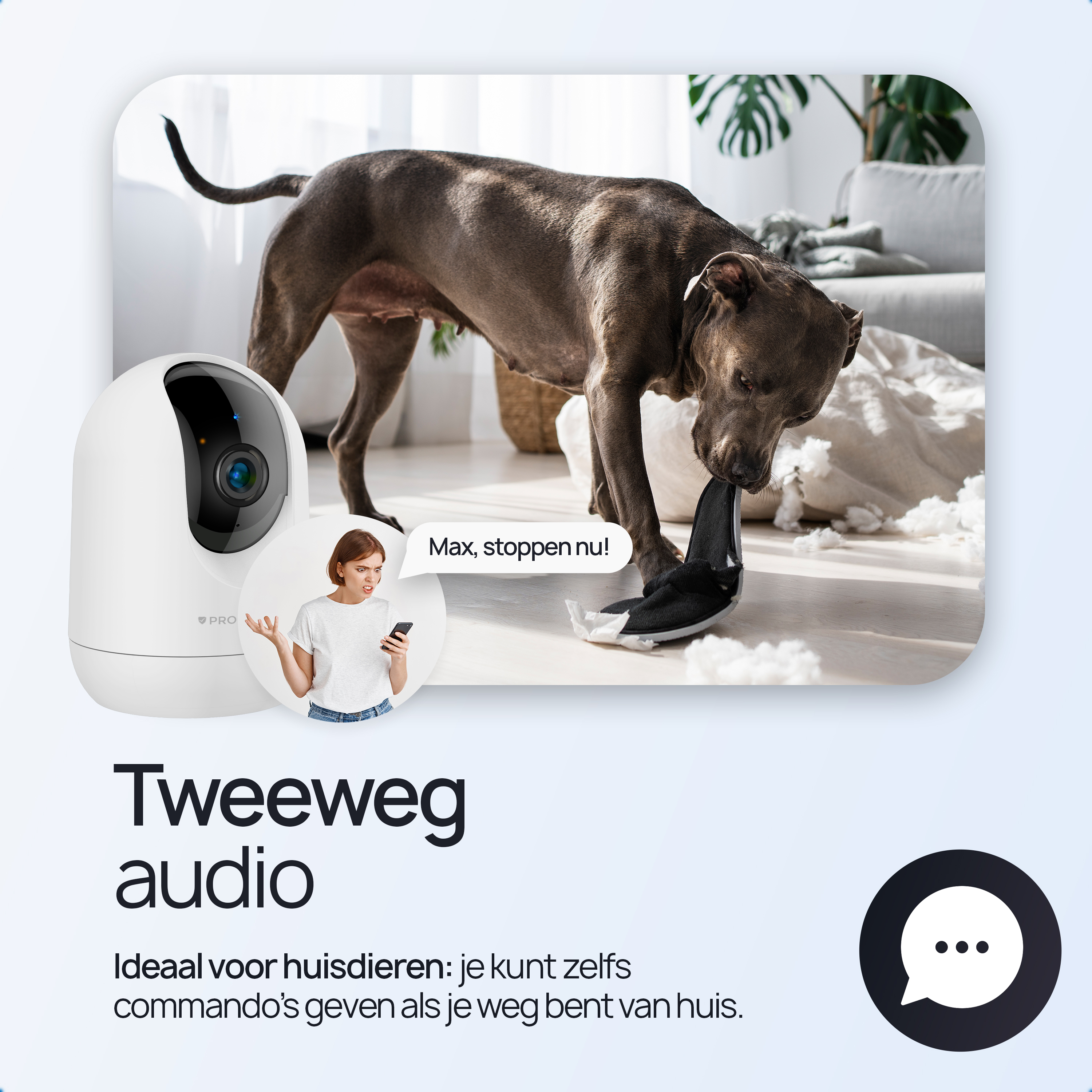 Protectly Beveiligingscamera – Huisdiercamera – 2K Ultra HD - Siltcon
