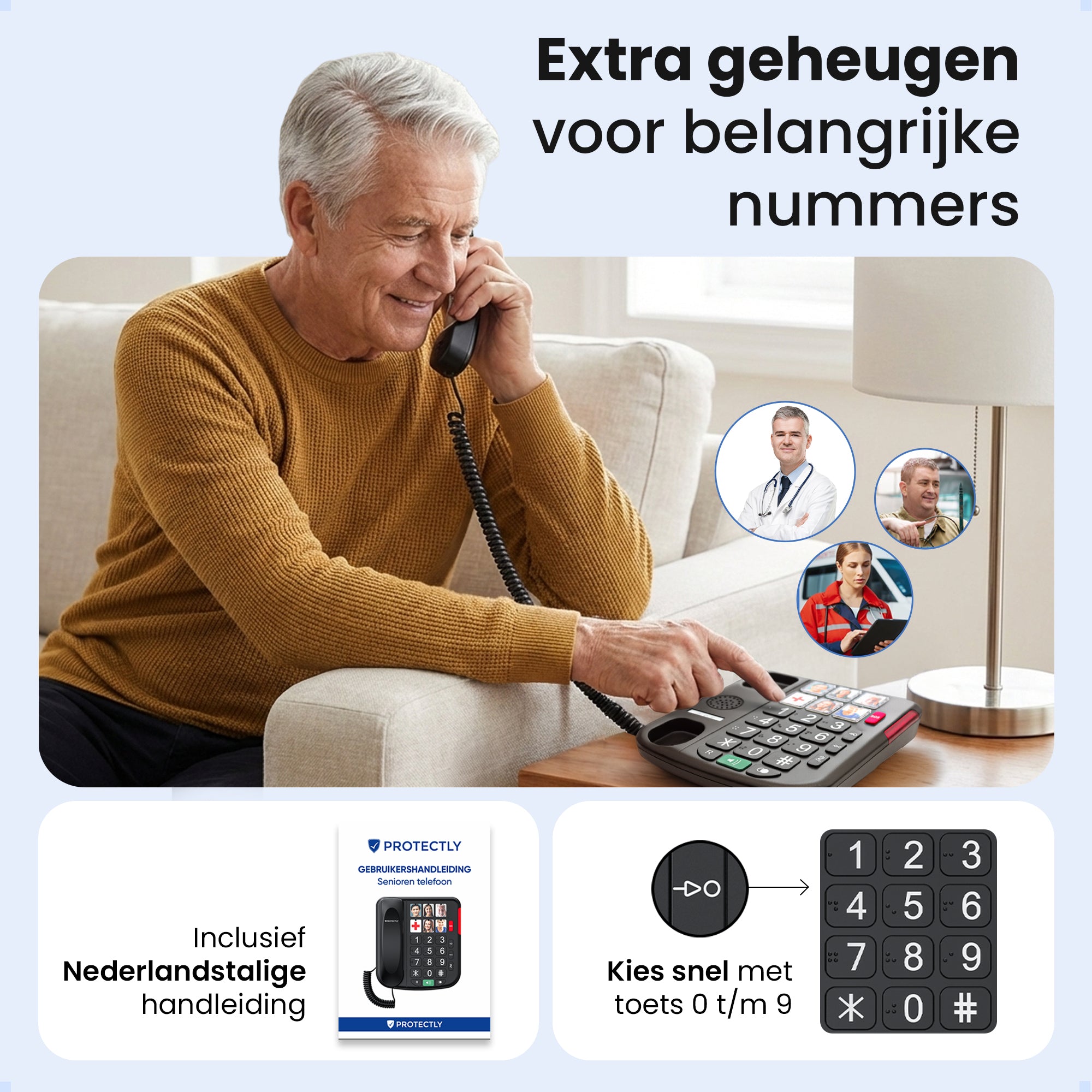 Protectly Senioren-Telefon - SOS-Taste & Anhänger