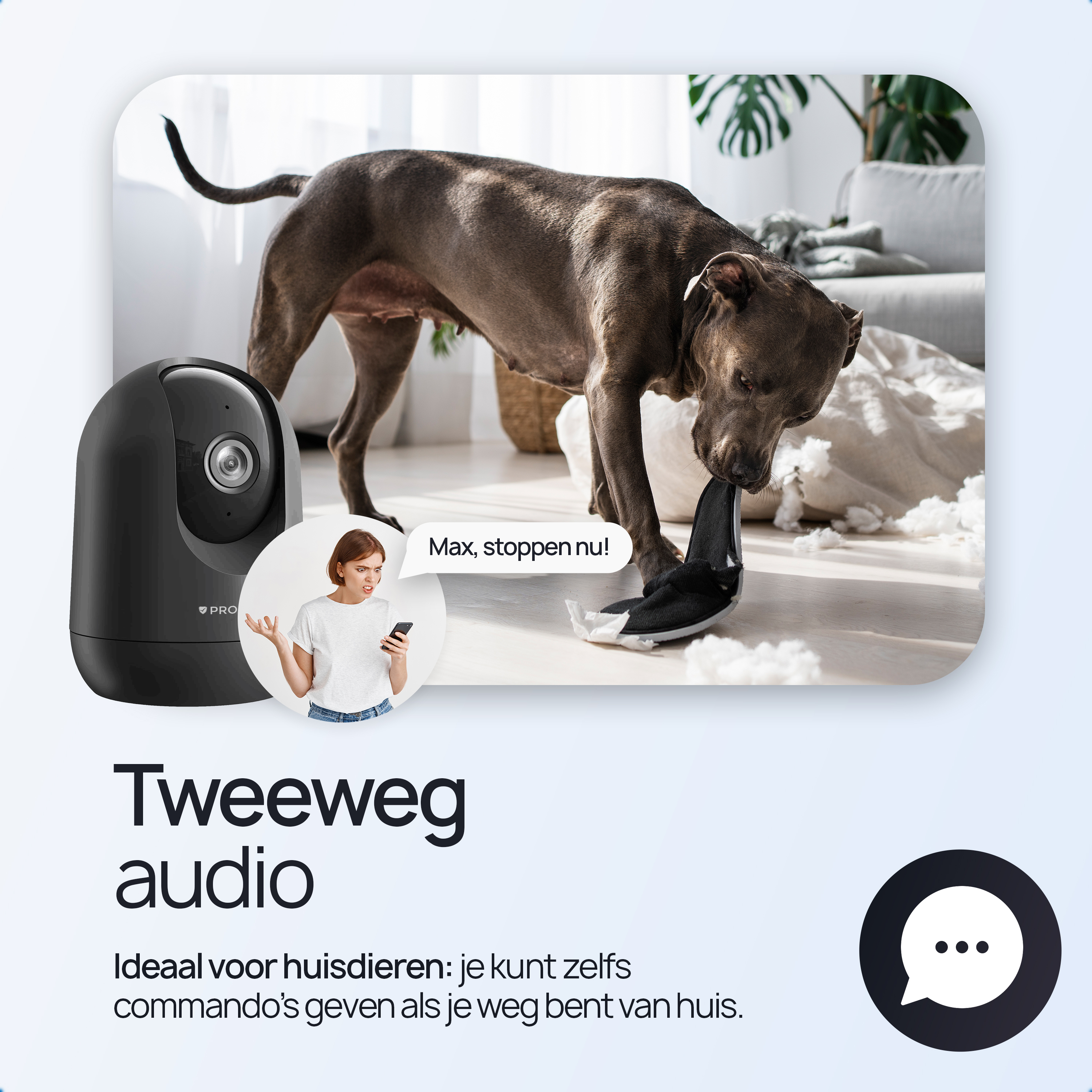 Protectly Beveiligingscamera – Huisdiercamera – 2K Ultra HD - Siltcon