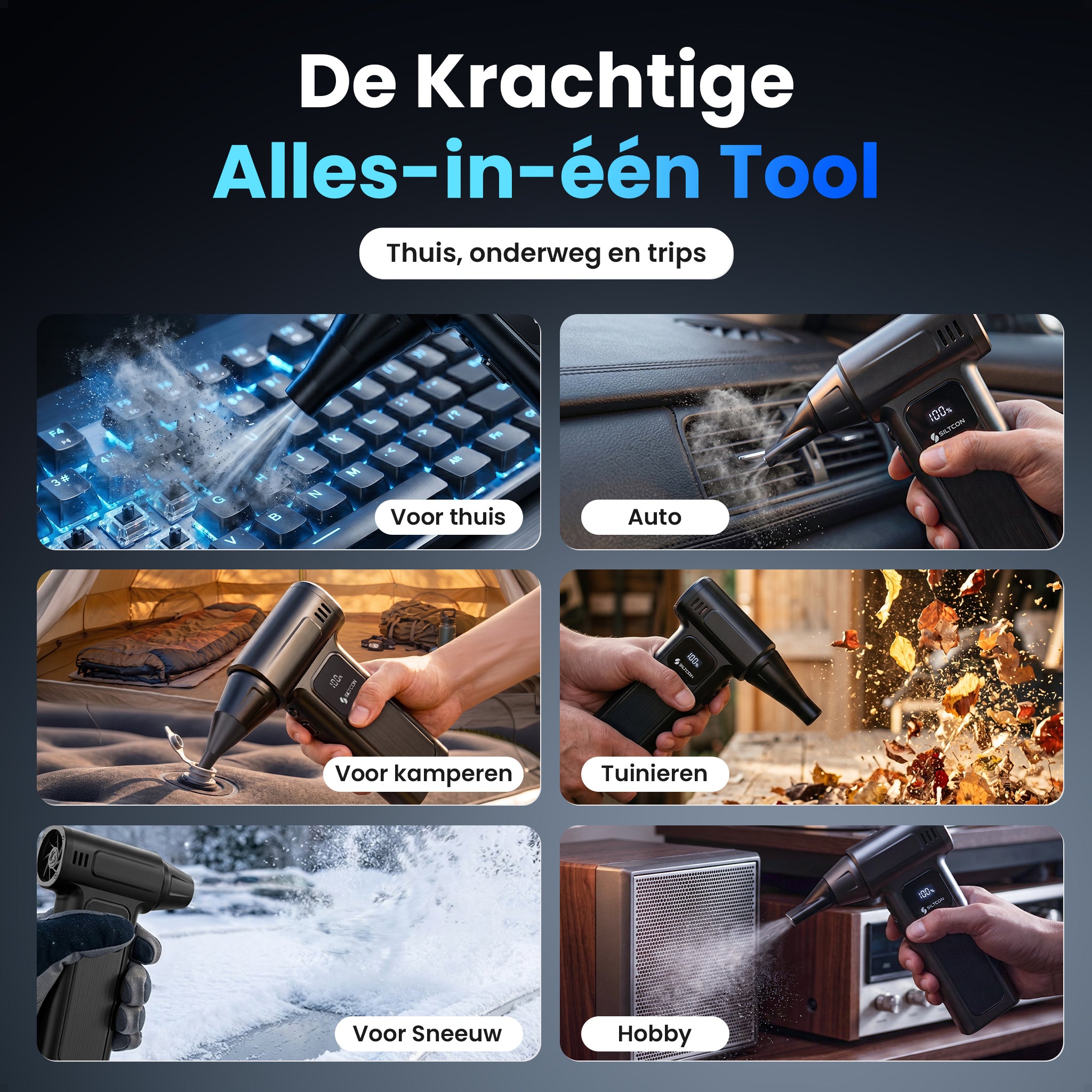 Siltcon® Kabelloser Luftdruckreiniger