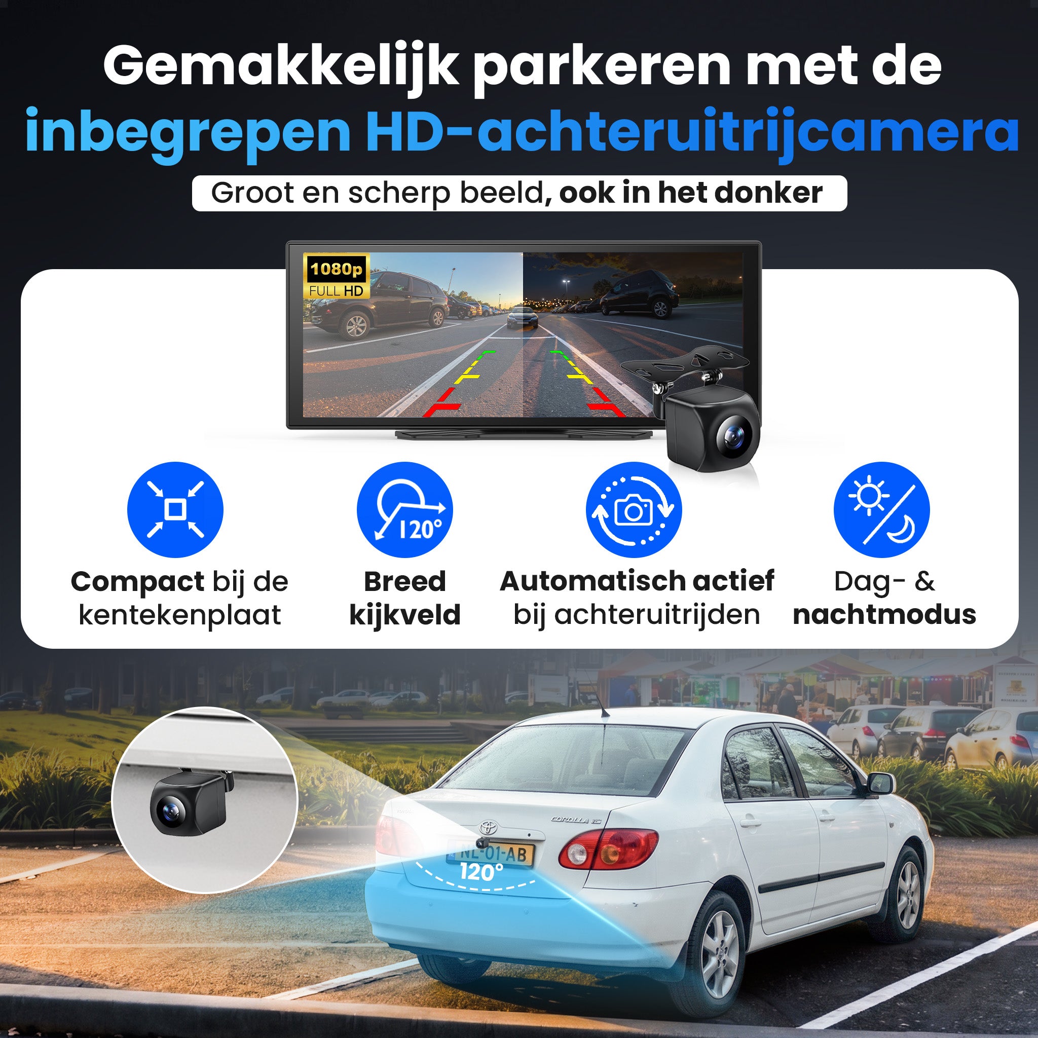 Siltcon® 11,26" Carplay / Android Auto Bildschirm & 4K Dashcam
