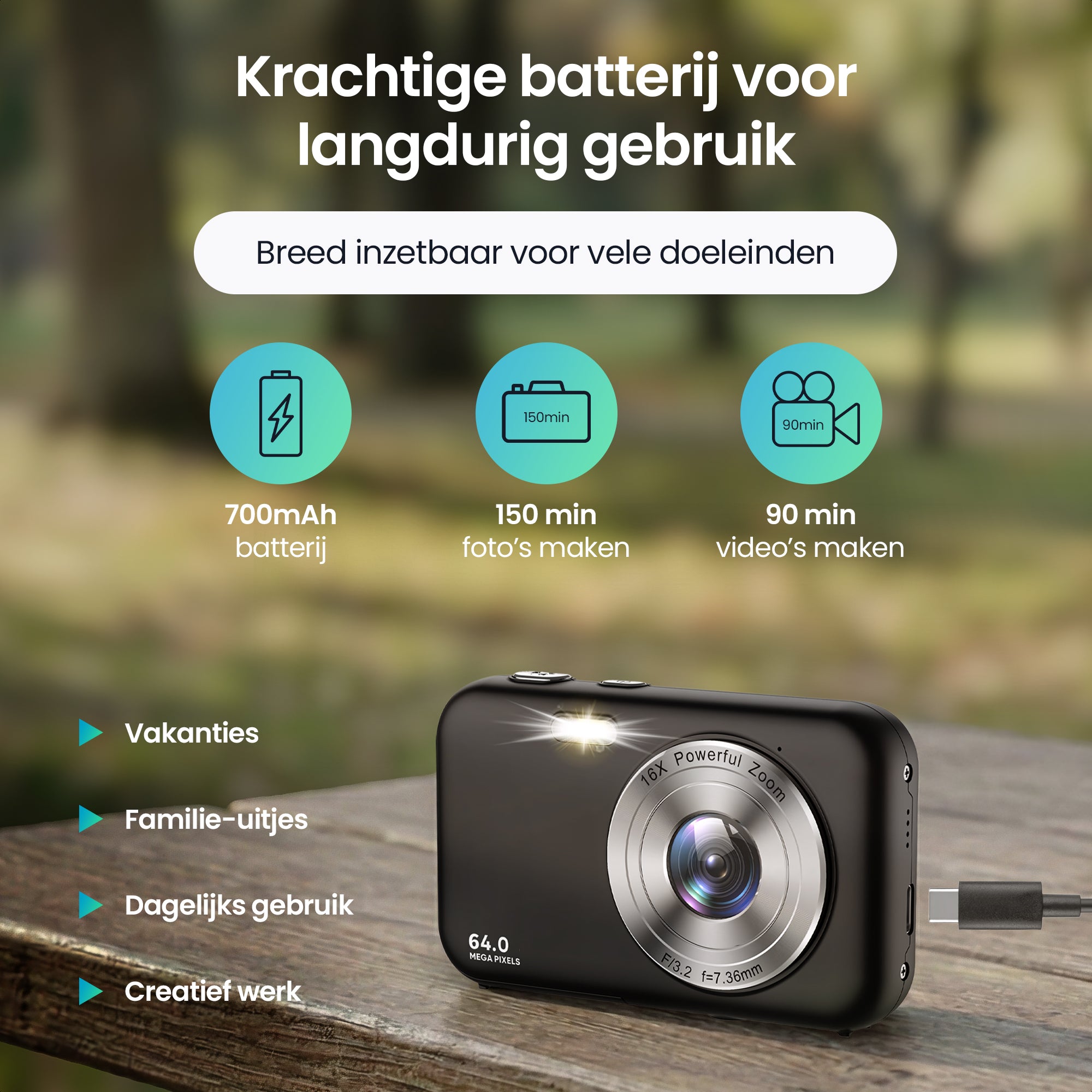 Siltcon® Digitale Camera - Zwart