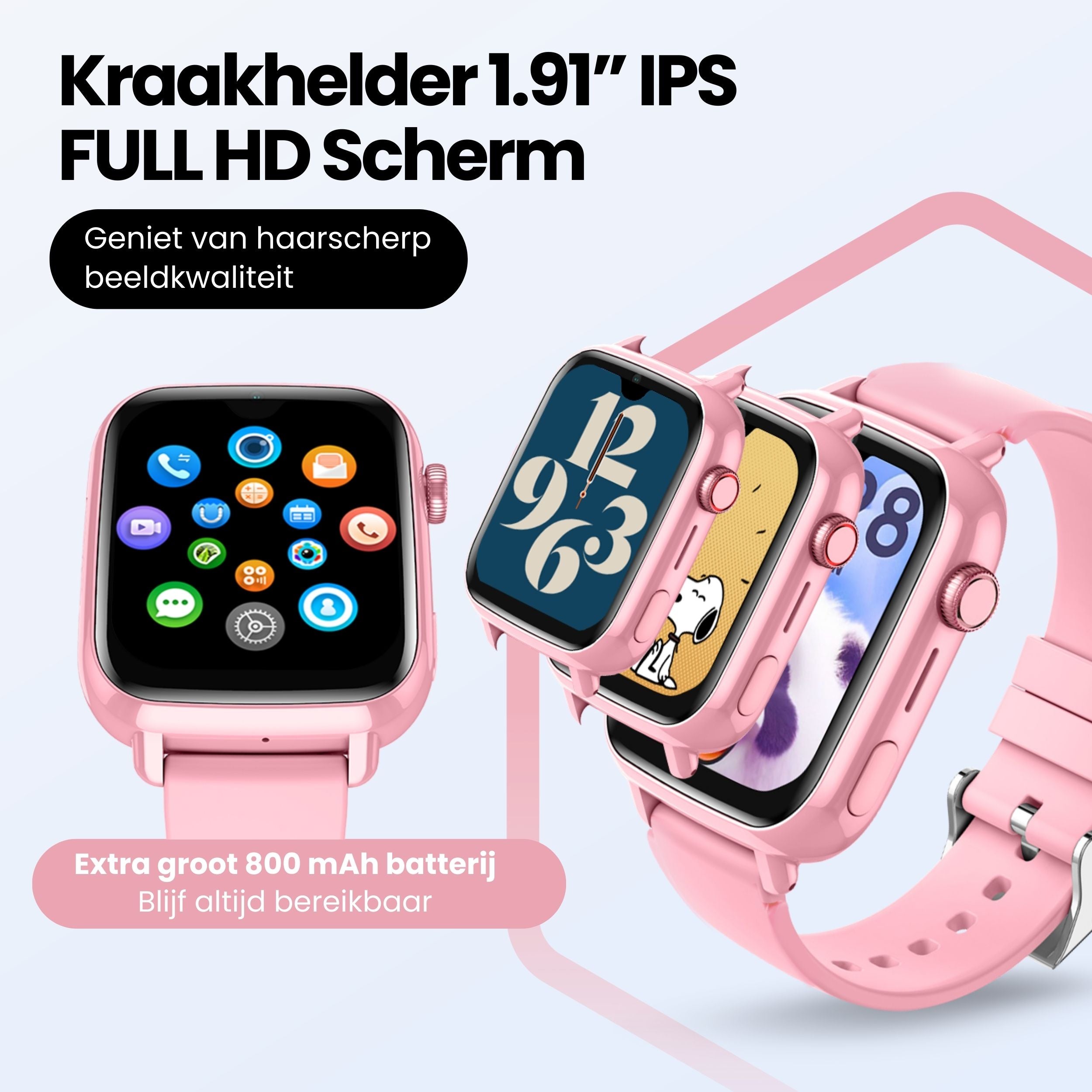 Protectly® GPS Uhr Kind - Rosa