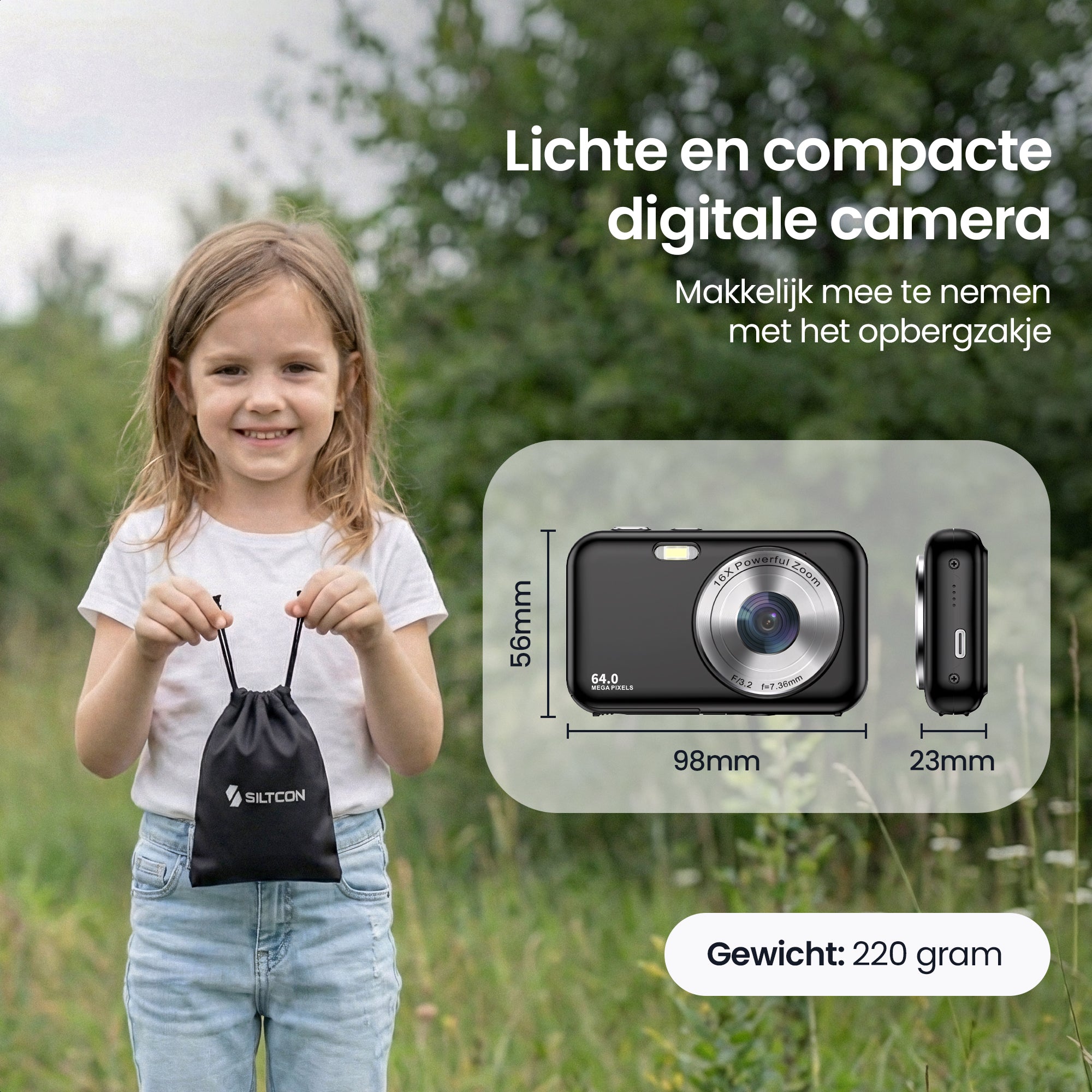 Siltcon® Digitale Camera - Zwart