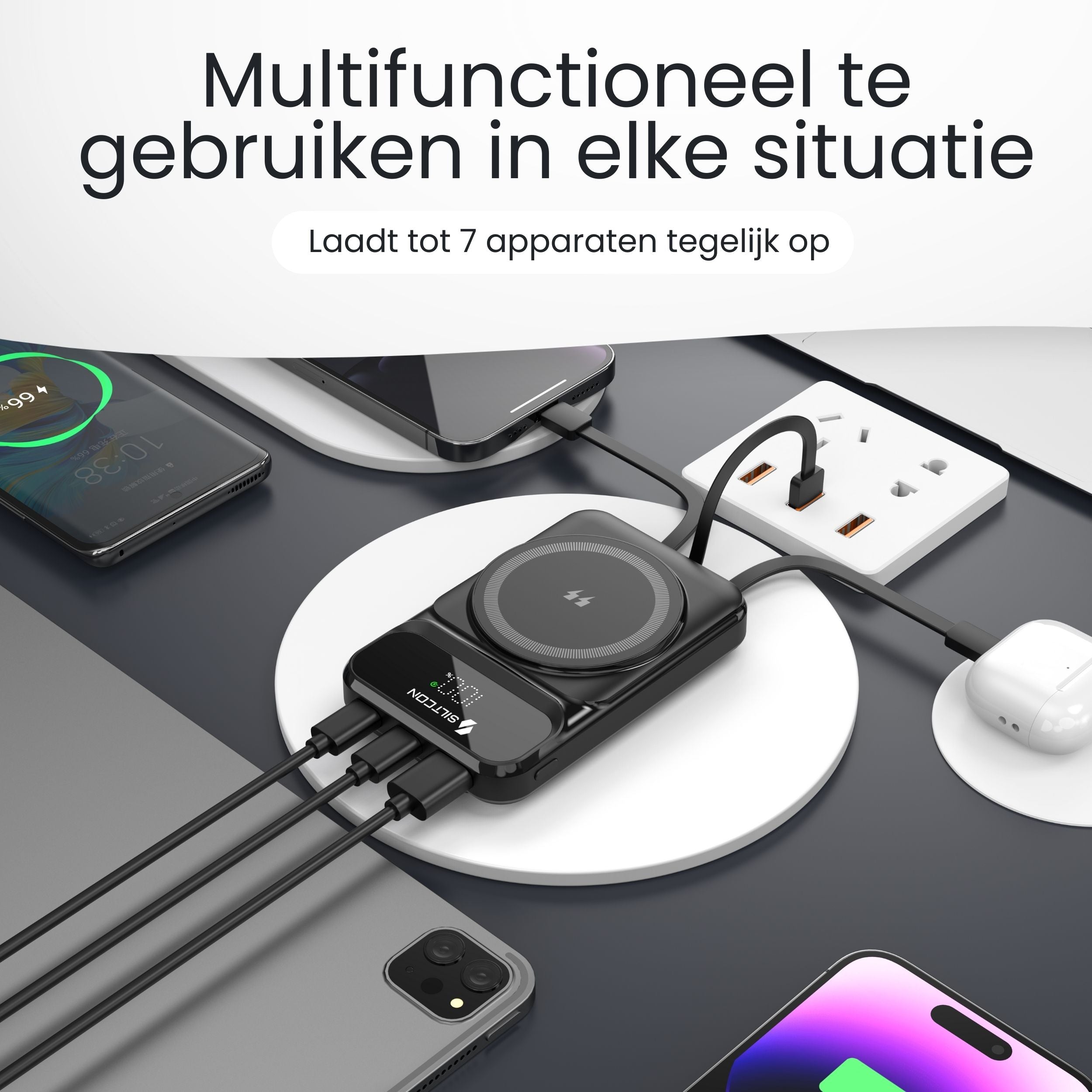 Magnetische Powerbank 10000 mAh - Siltcon