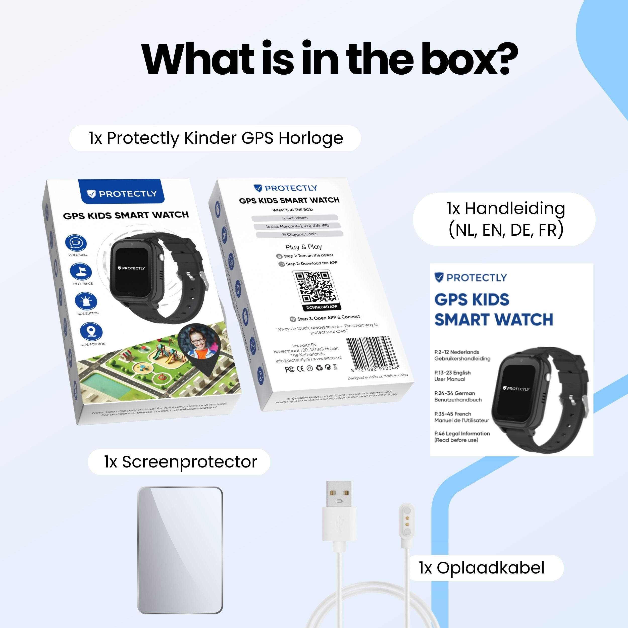 Protectly GPS Horloge Kind - Siltcon