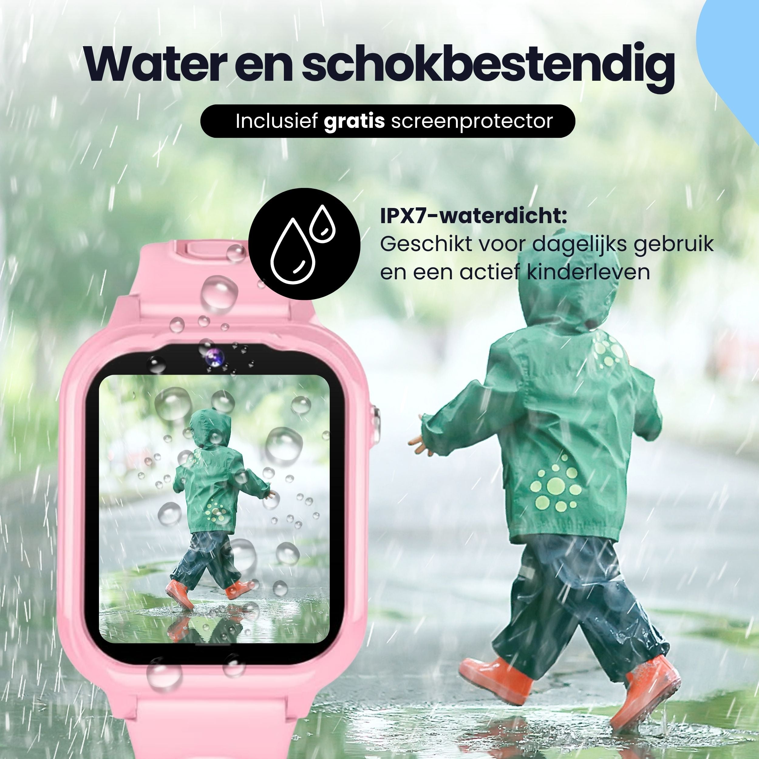 Protectly Kids Smartwatch – GPS horloge kinderen – Smartwatch kind met bellen - Roze - Siltcon