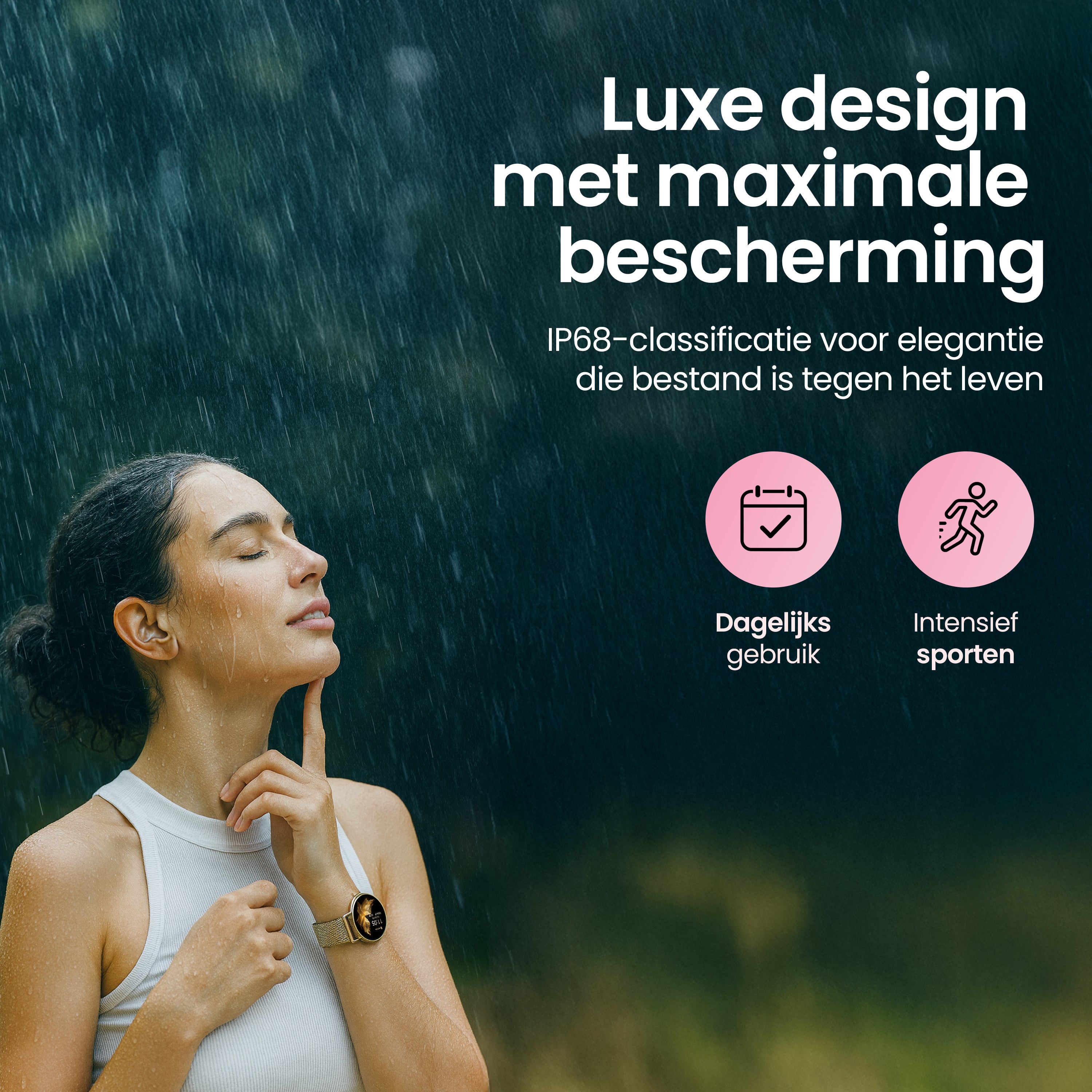 Siltcon Auréa Smartwatch Dames – Incl. 5 bandjes - Siltcon