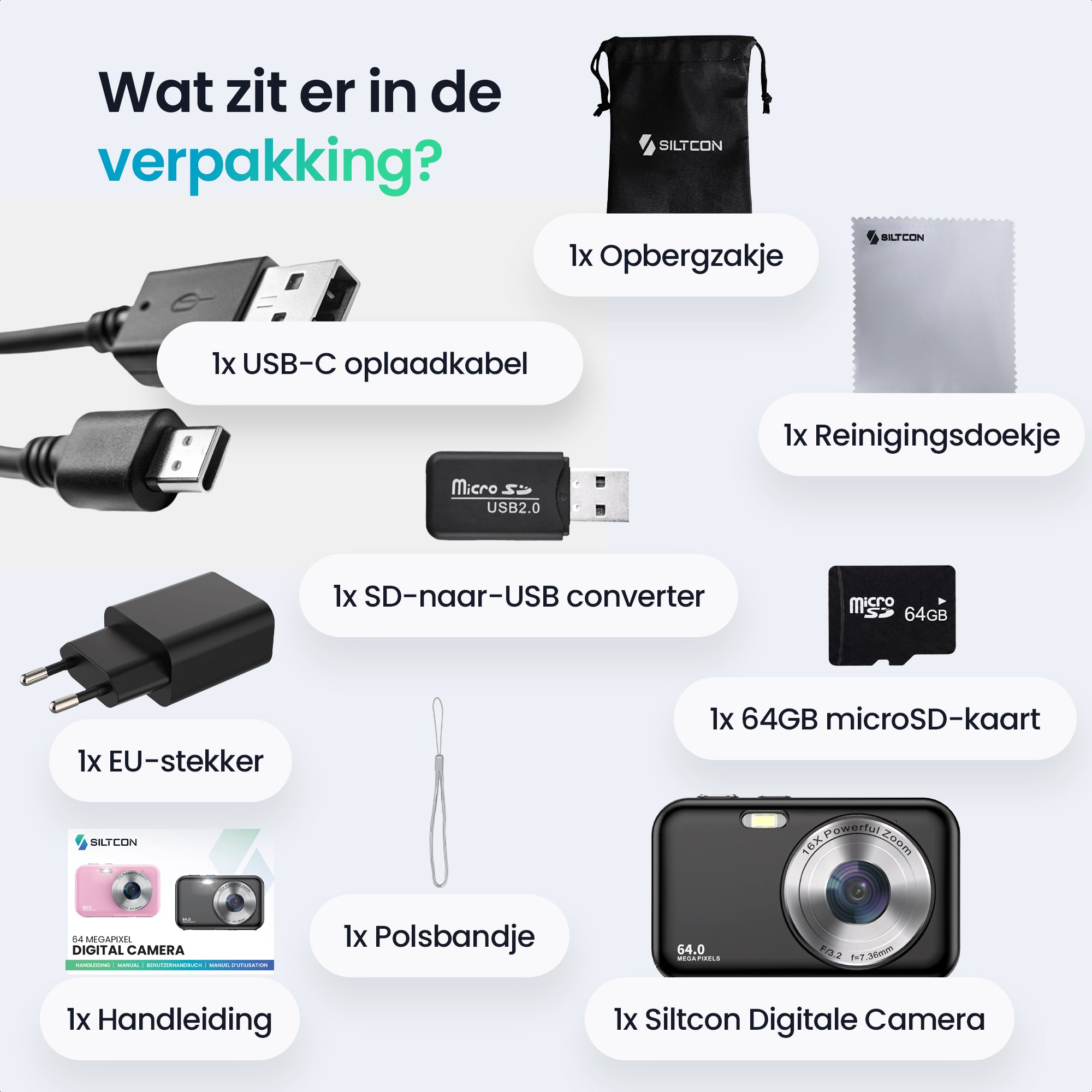 Siltcon® Digitale Camera - Zwart