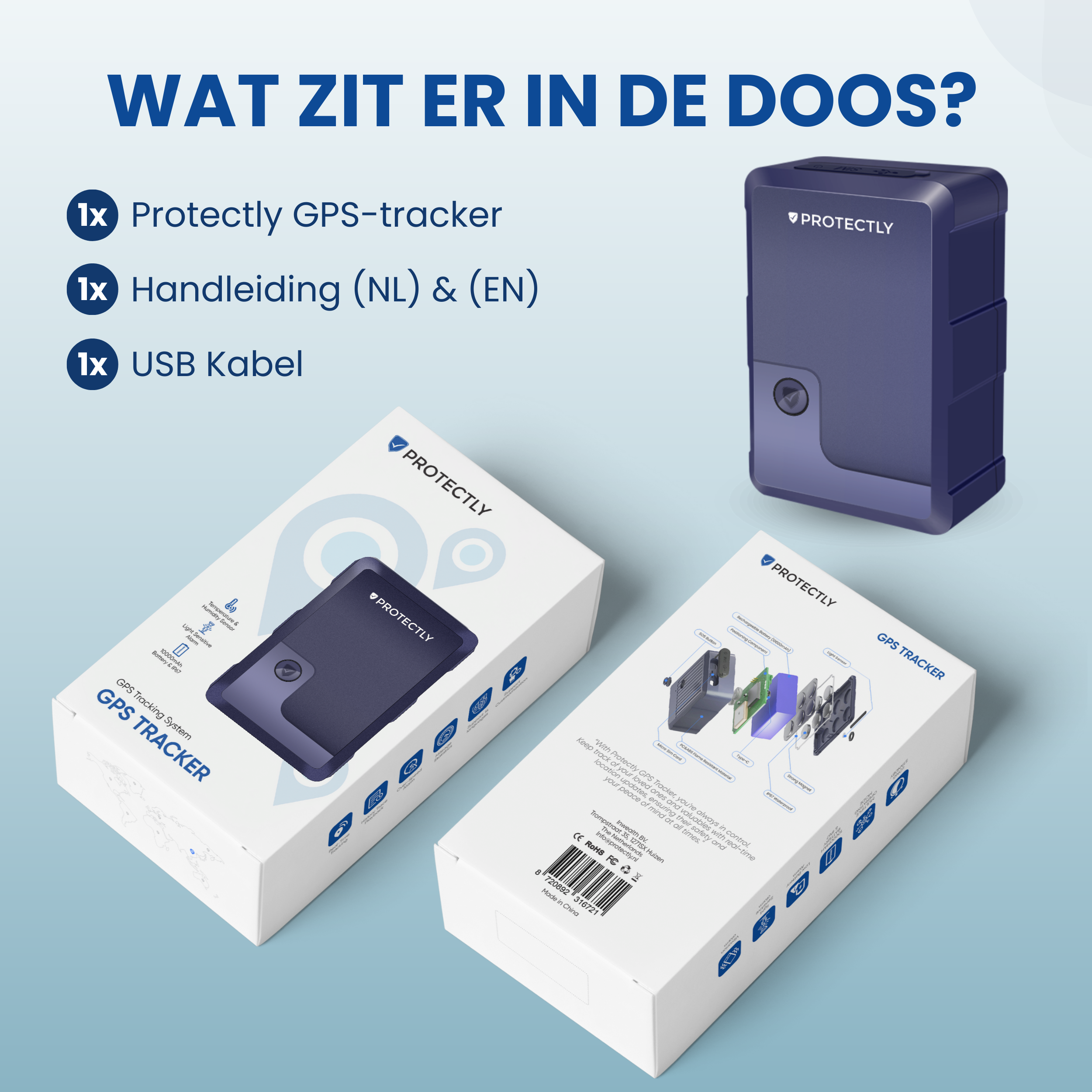 Protectly GPS Tracker Zonder Abonnement - 4G - Siltcon