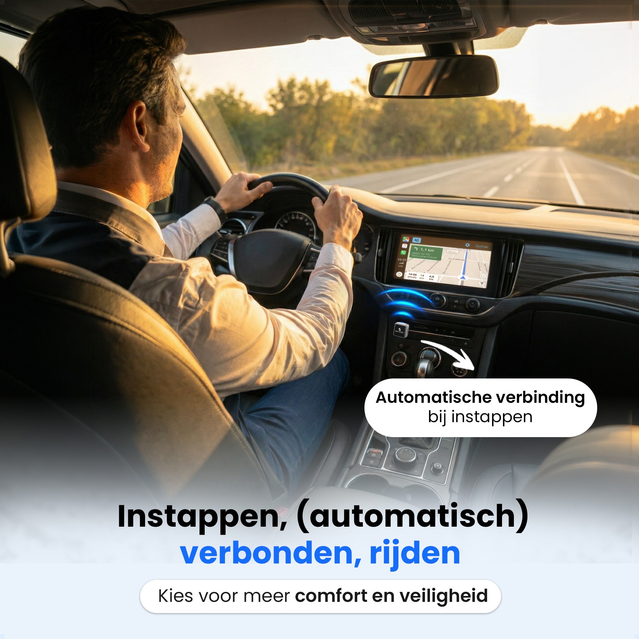 Siltcon® Ultra Compact 2-in-1 Geschikt voor Draadloos Carplay Dongle