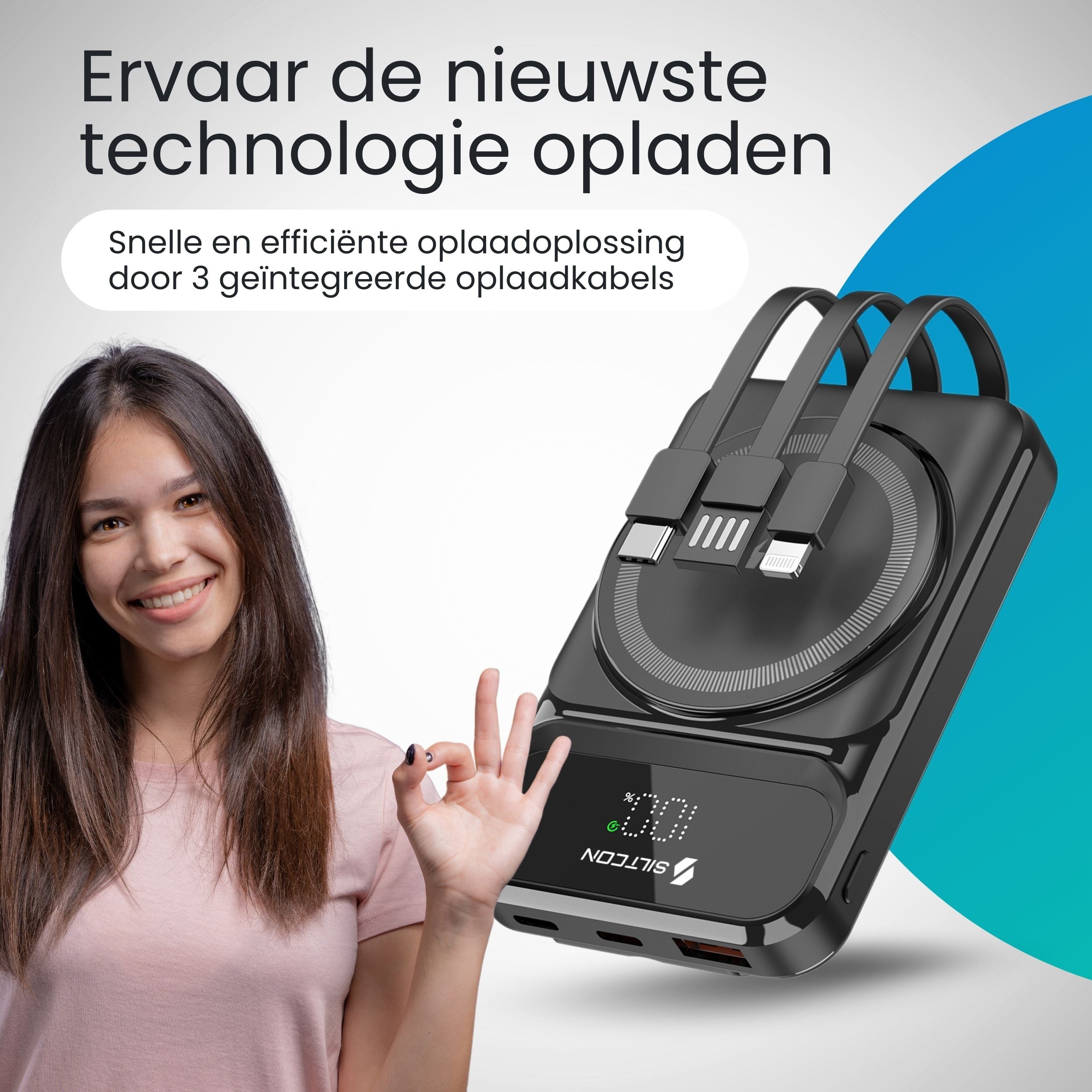 Magnetische Powerbank 10000 mAh - Siltcon