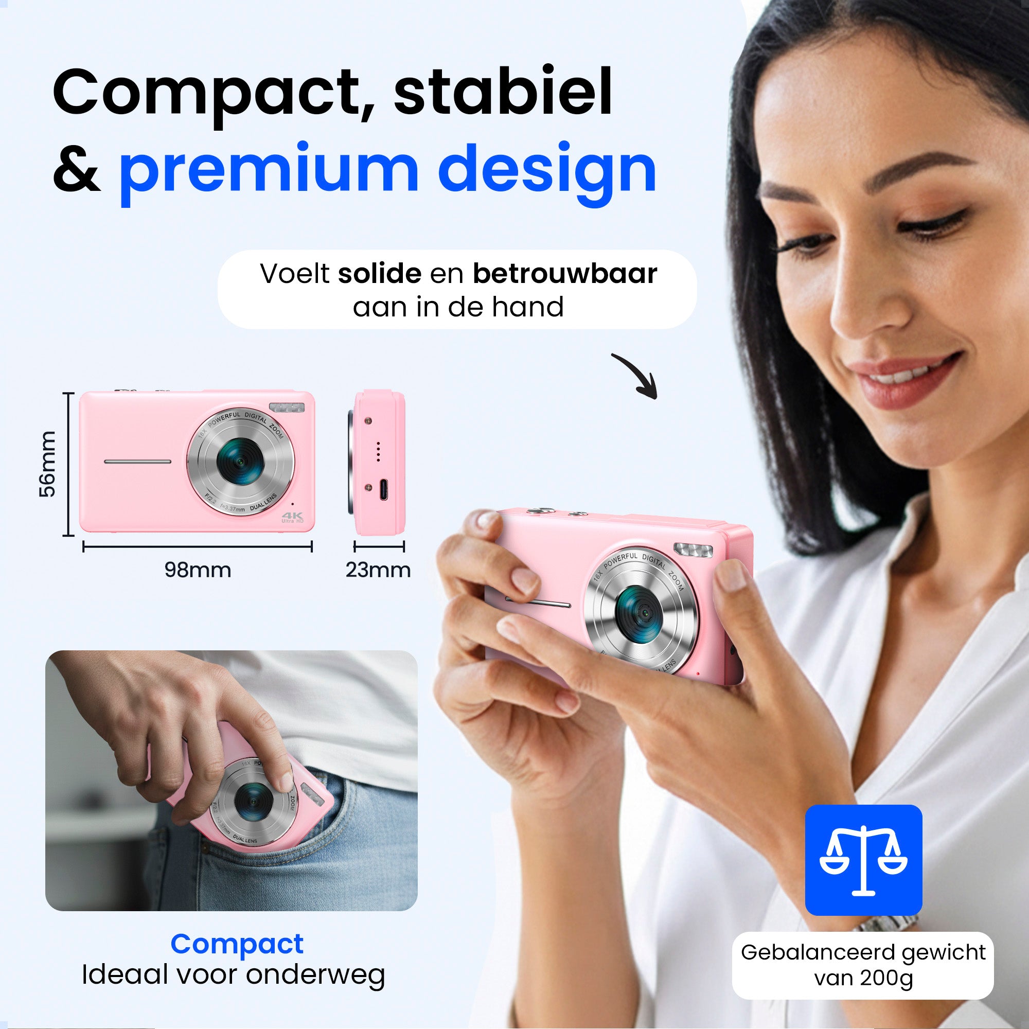 Siltcon Digitalkamera - 4K Rosa