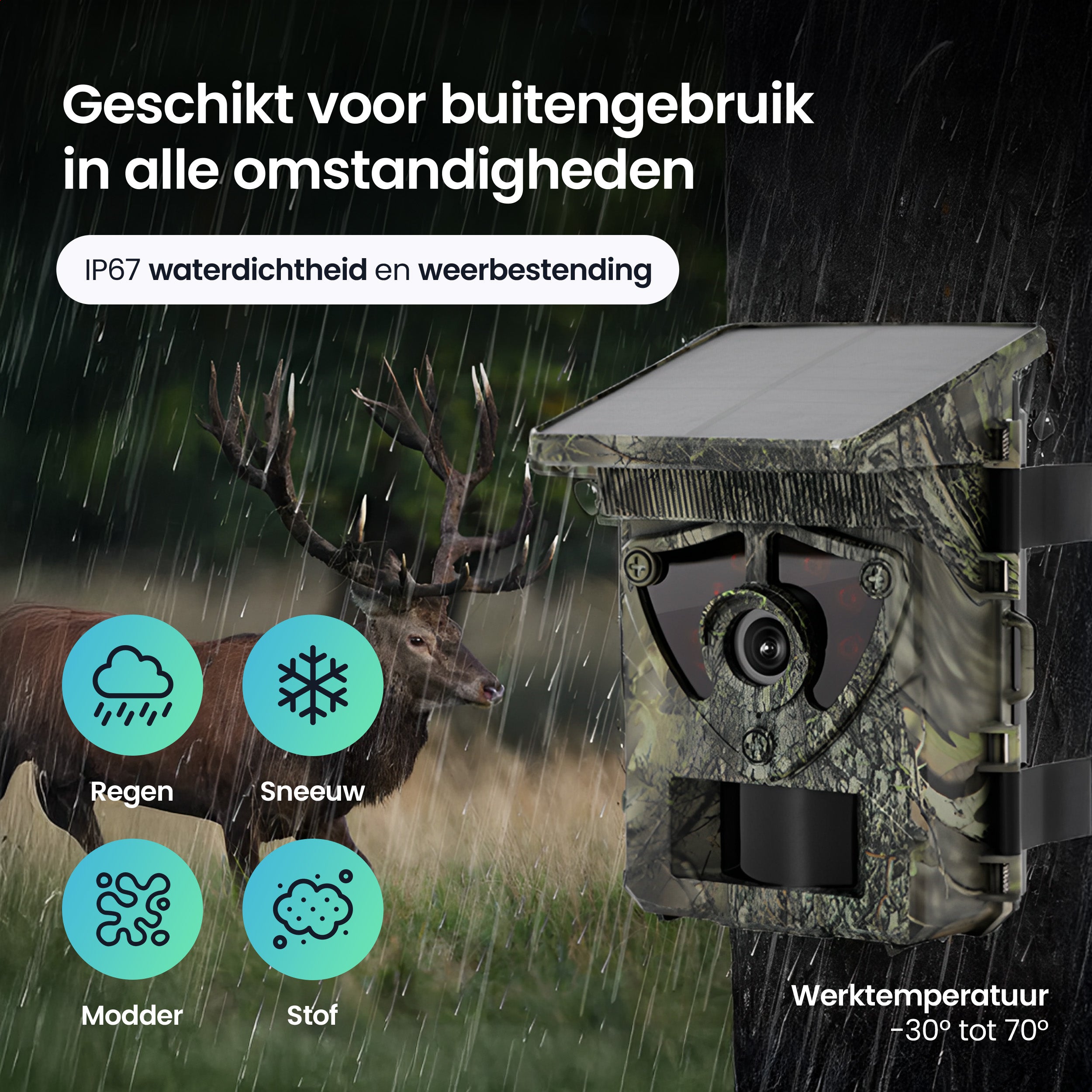 Siltcon – 8K Wildcamera met Zonnepaneel – WiFi - Siltcon
