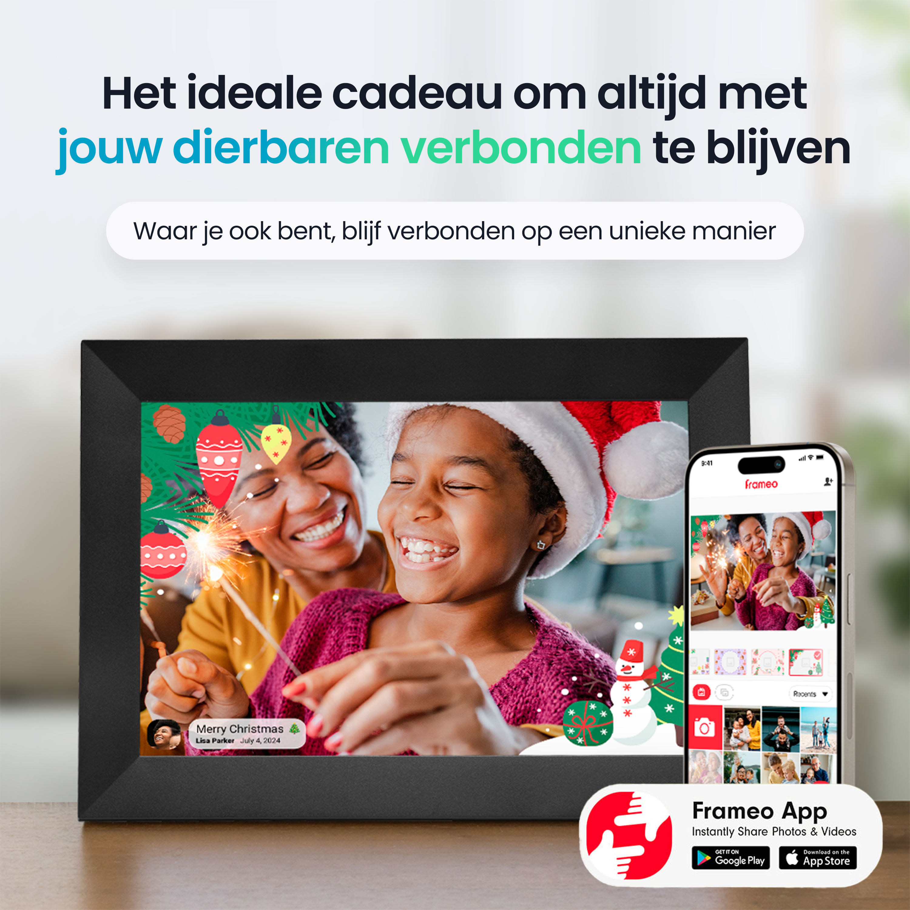 Siltcon Digitale Fotolijst Wifi – 10.1 inch HD & 16GB Opslag - Siltcon