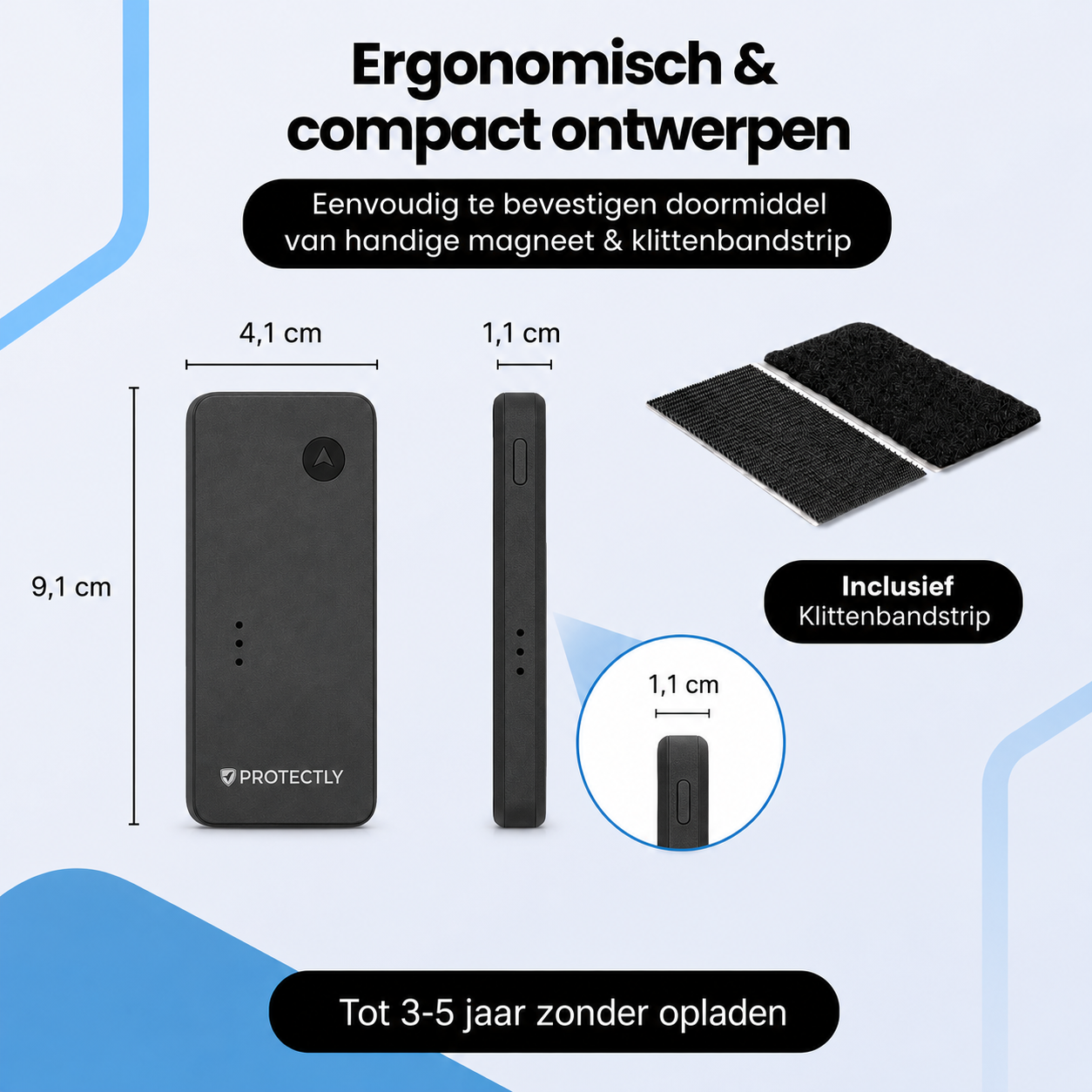 Protectly® GPS-Tracker 10 Jahre ohne Abonnement – Bis zu 5 Jahre Akkulaufzeit