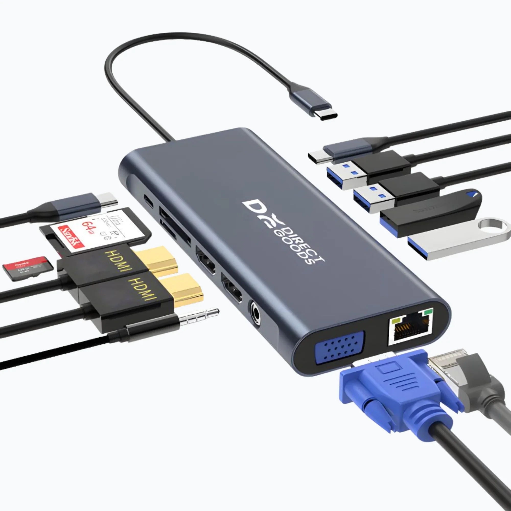 Siltcon USB C Hub 13 in 1 Docking Station Laptop - Siltcon