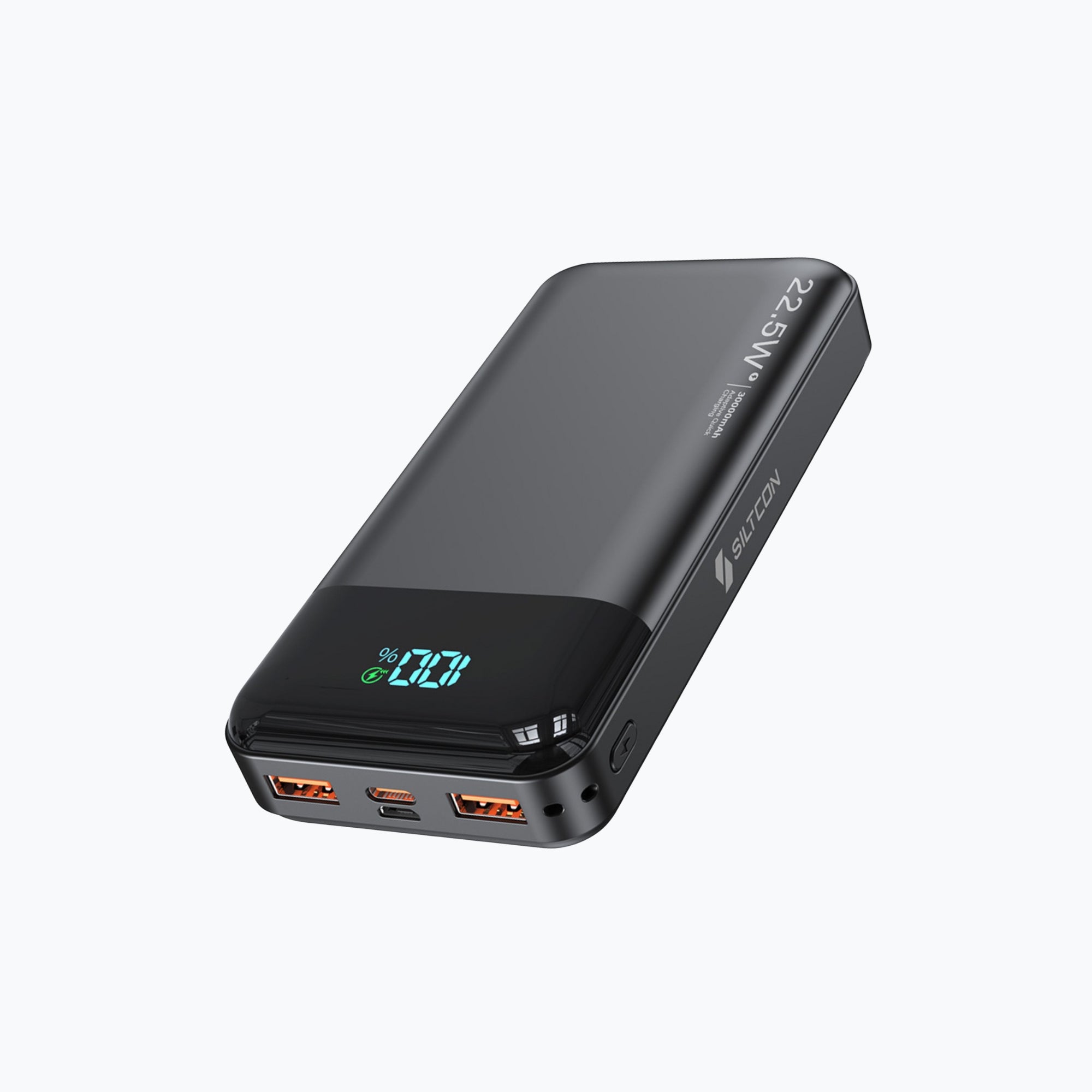 Siltcon Powerbank 30000 mAh – Snelladen & LED Display - Siltcon