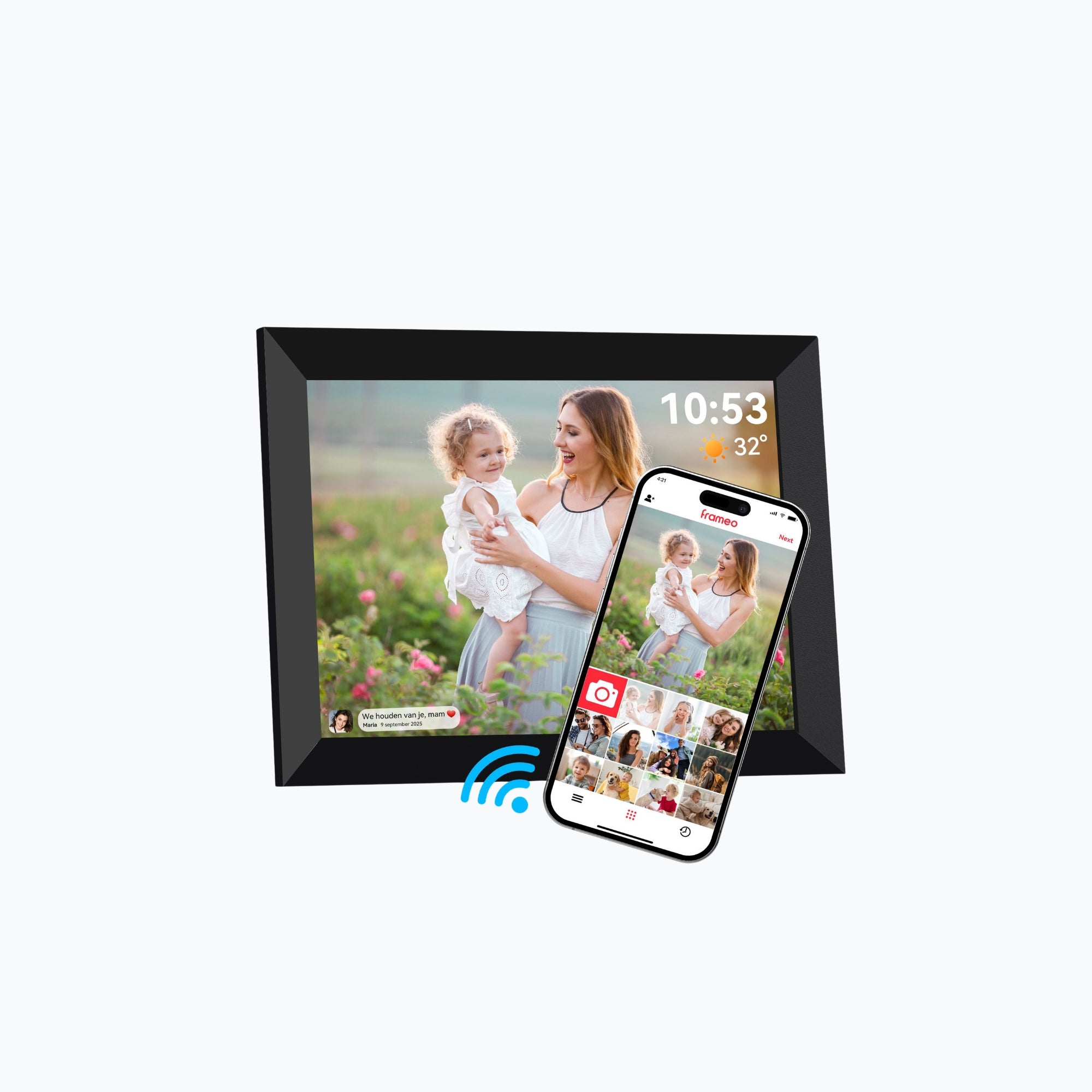 Siltcon Digitale Fotolijst Wifi – 10.1 inch HD & 16GB Opslag - Siltcon