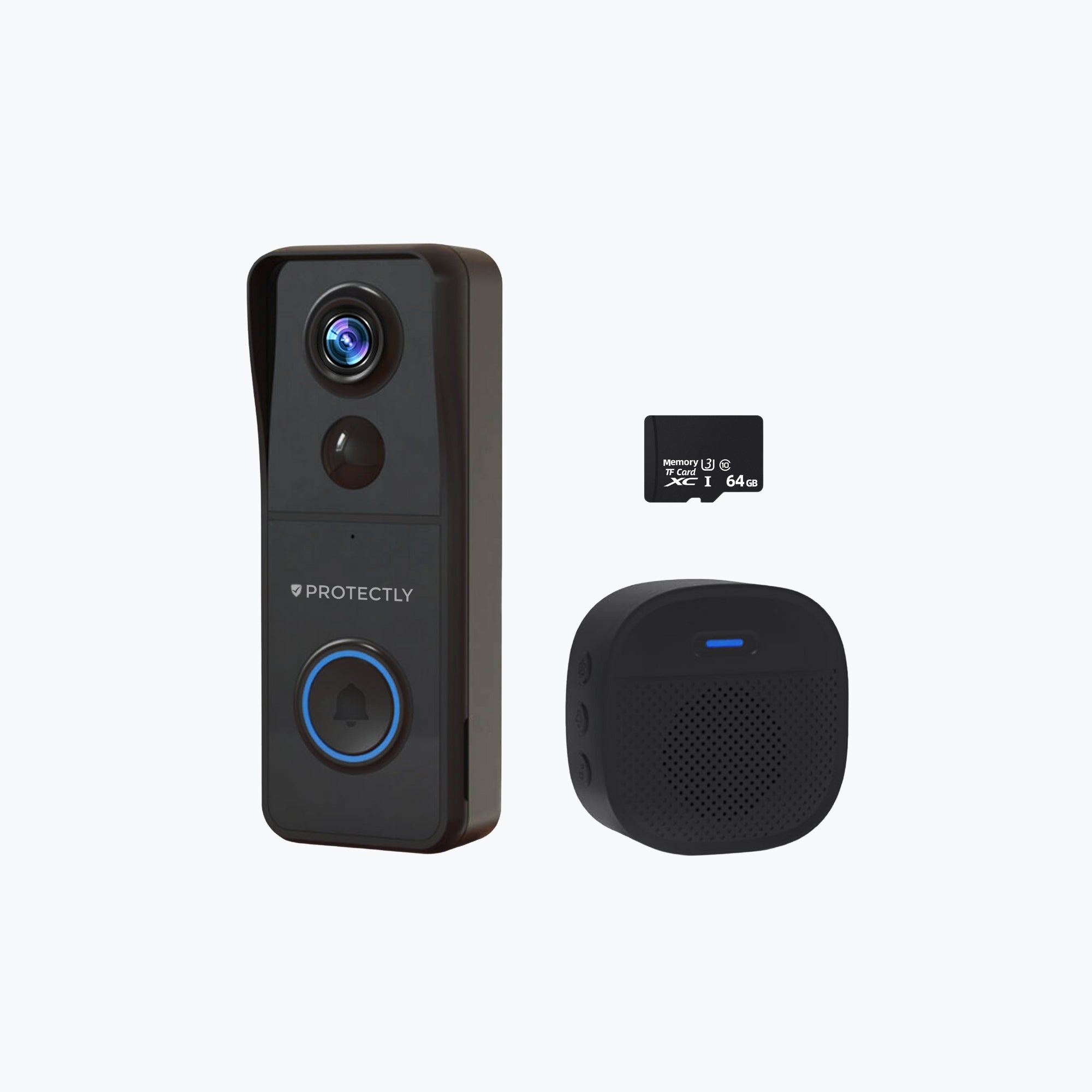 Protectly® Slimme Draadloze 4K Video Deurbel Met Camera - Siltcon
