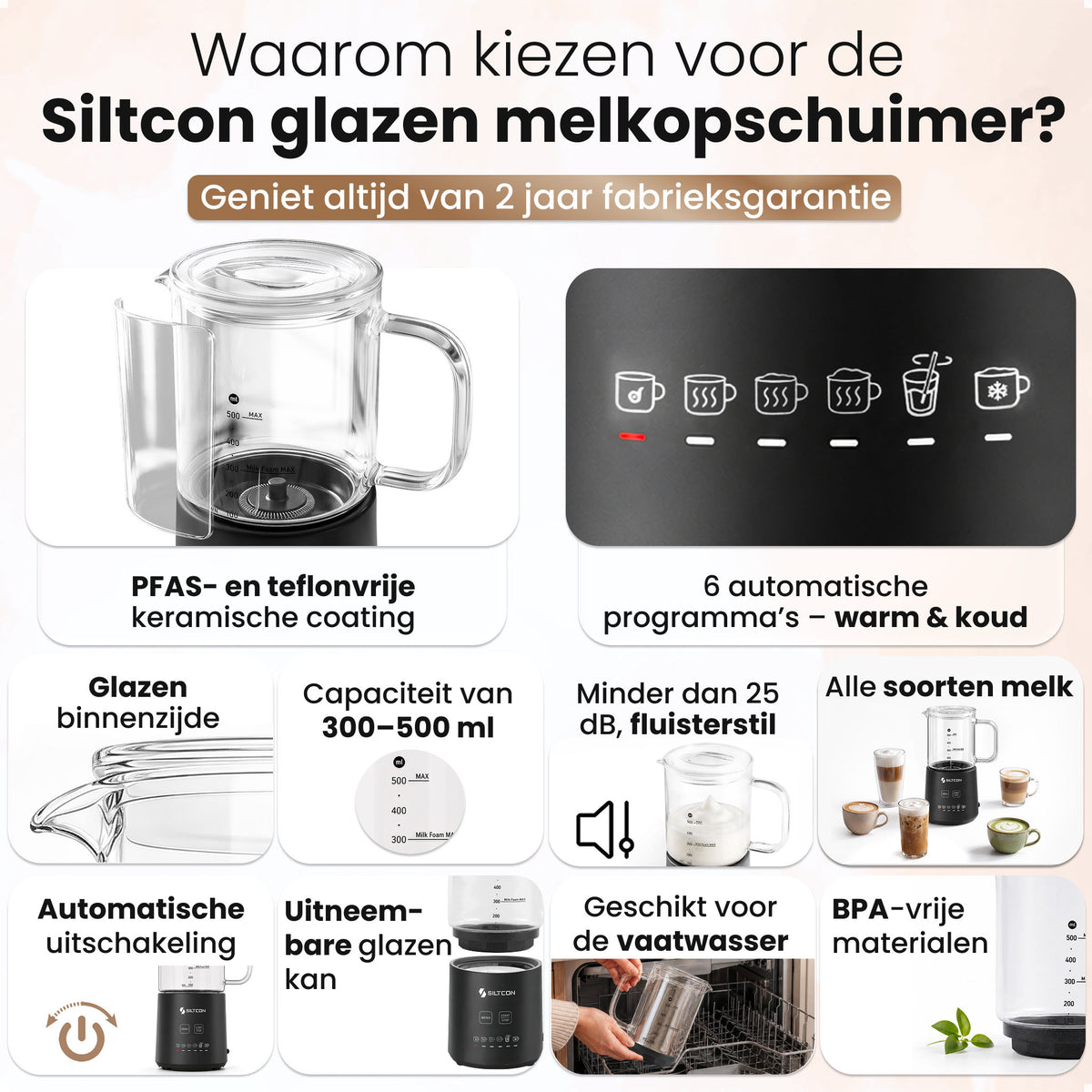 Siltcon® Melkopschuimer