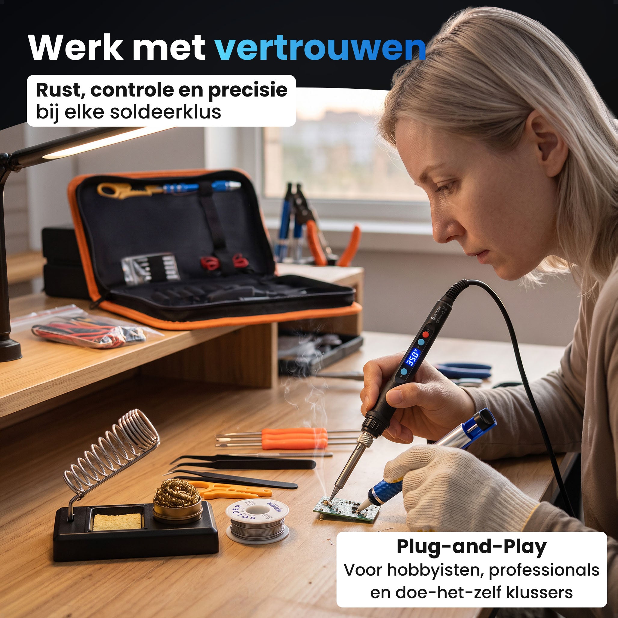 Siltcon® 3 in 1 Soldeerbout Set 60-80W - 55-Delig