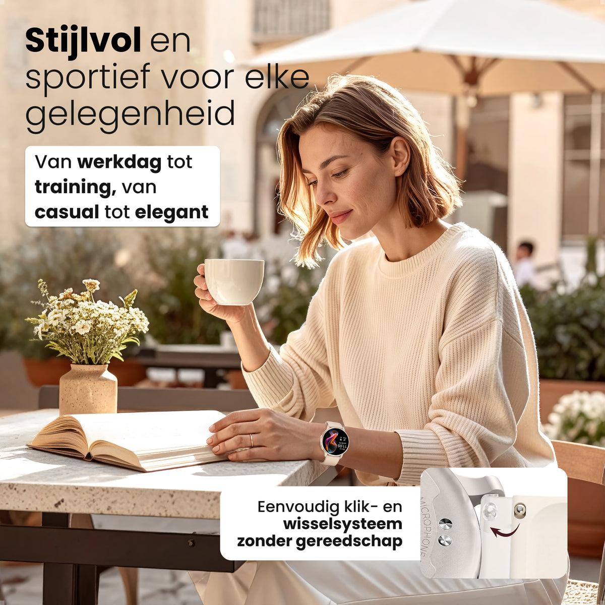 Siltcon® Auréa 2 Smartwatch dames - Champagne