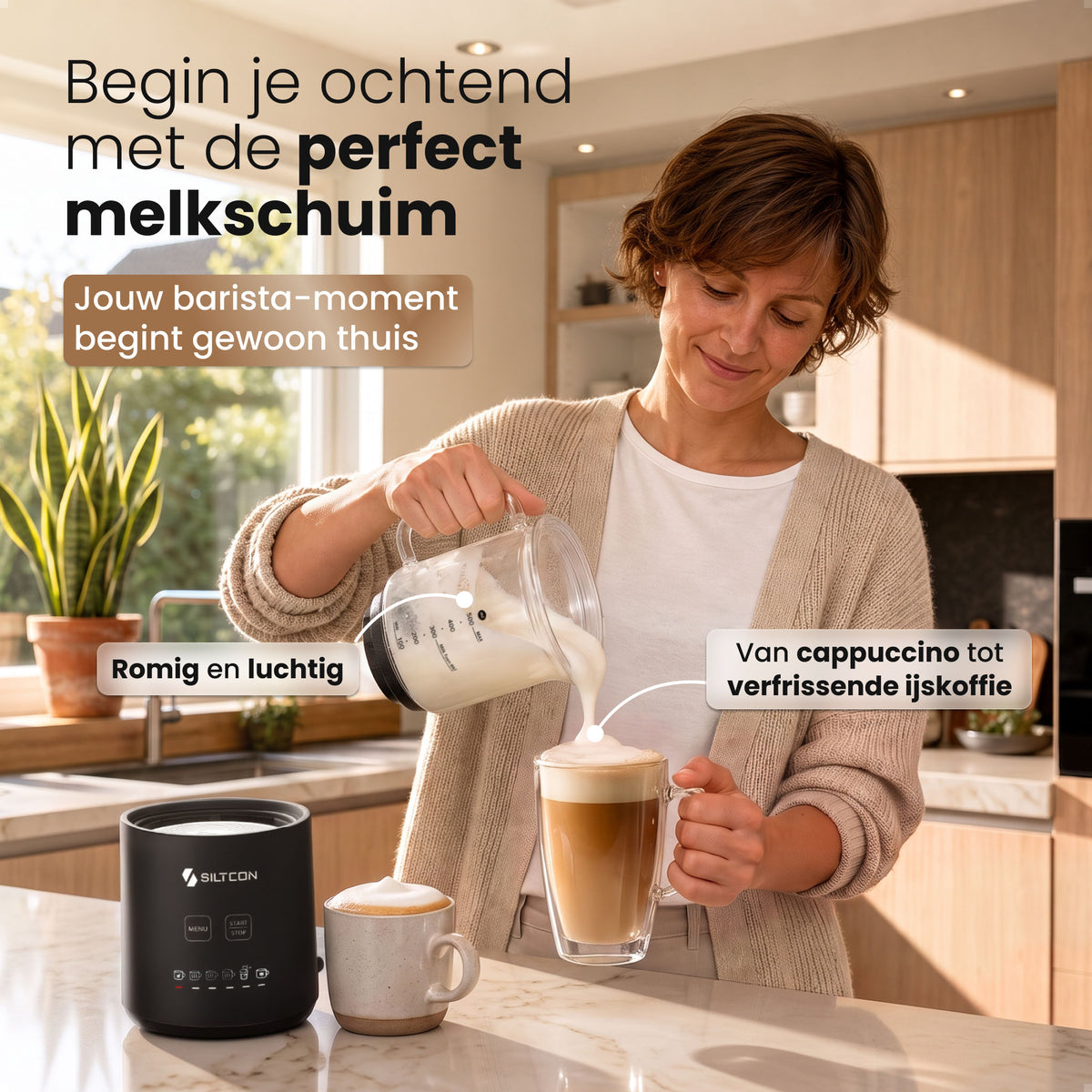 Siltcon® Melkopschuimer