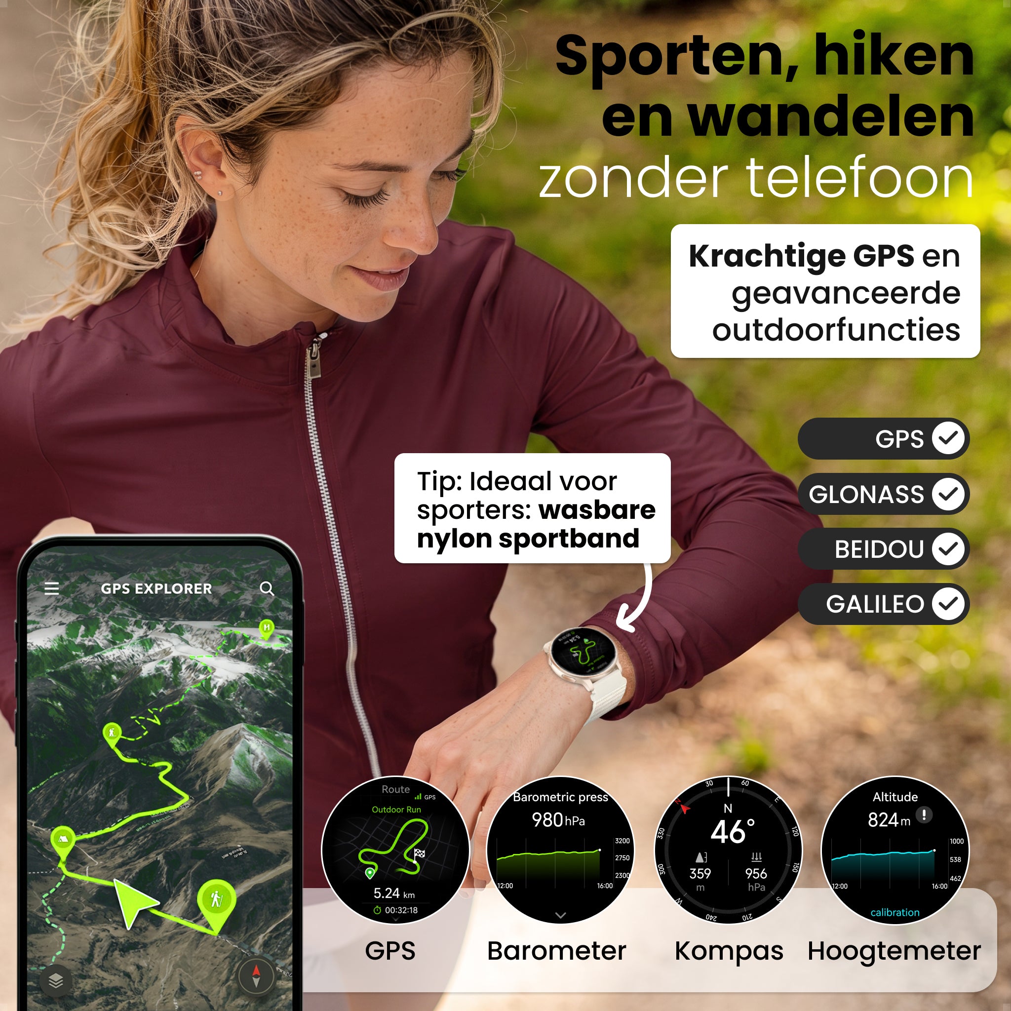 Siltcon® Auréa 2 Smartwatch dames - Champagne