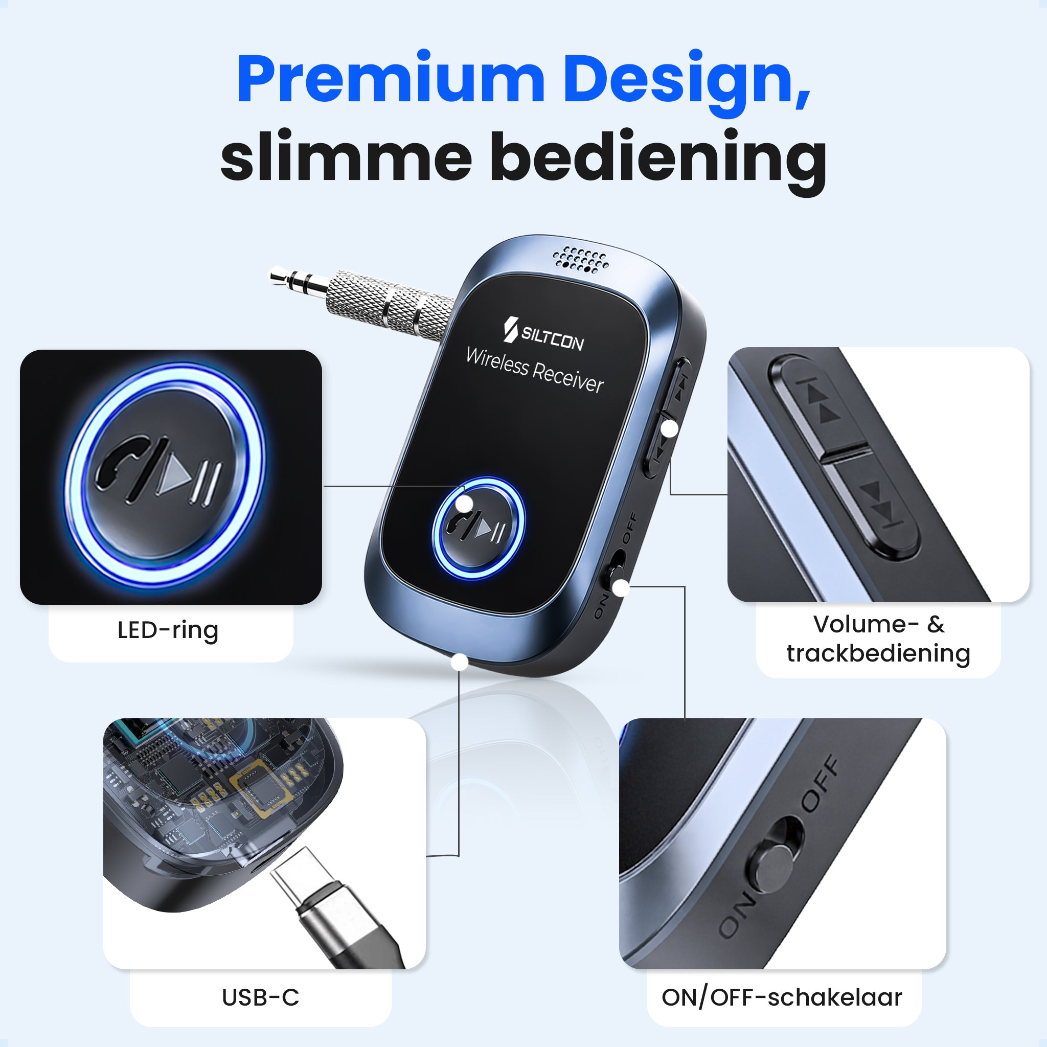 Siltcon® Bluetooth Receiver - BT 5.4 - 3.5MM AUX