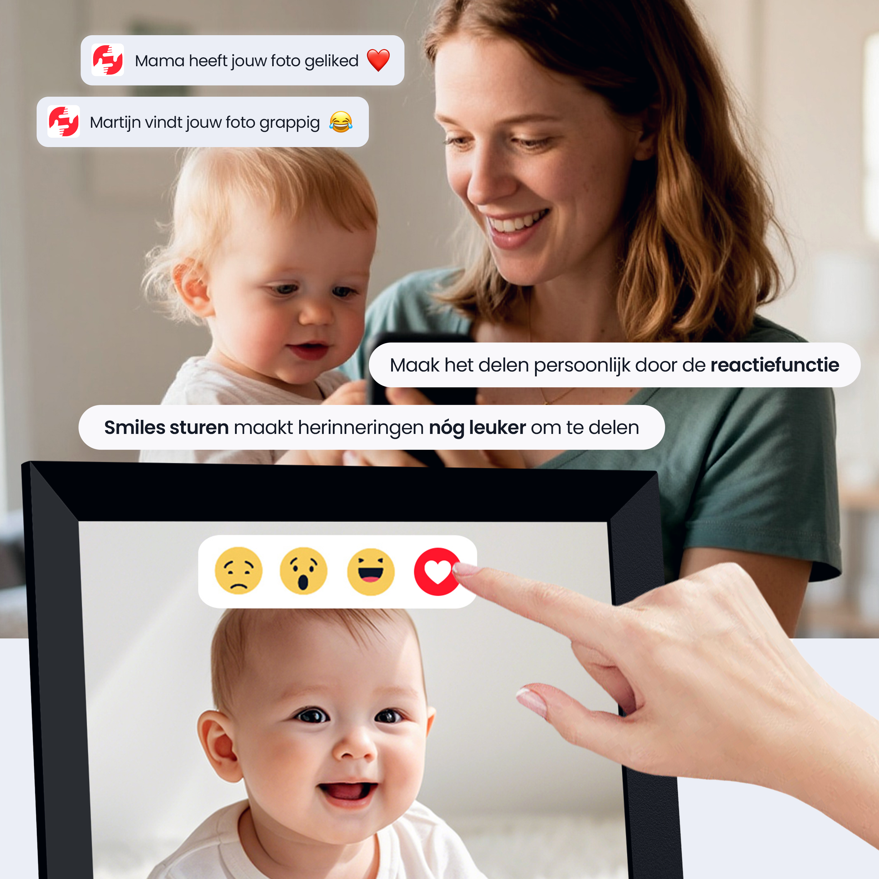 Siltcon Digitale Fotolijst Wifi – 10.1 inch HD & 16GB Opslag - Siltcon
