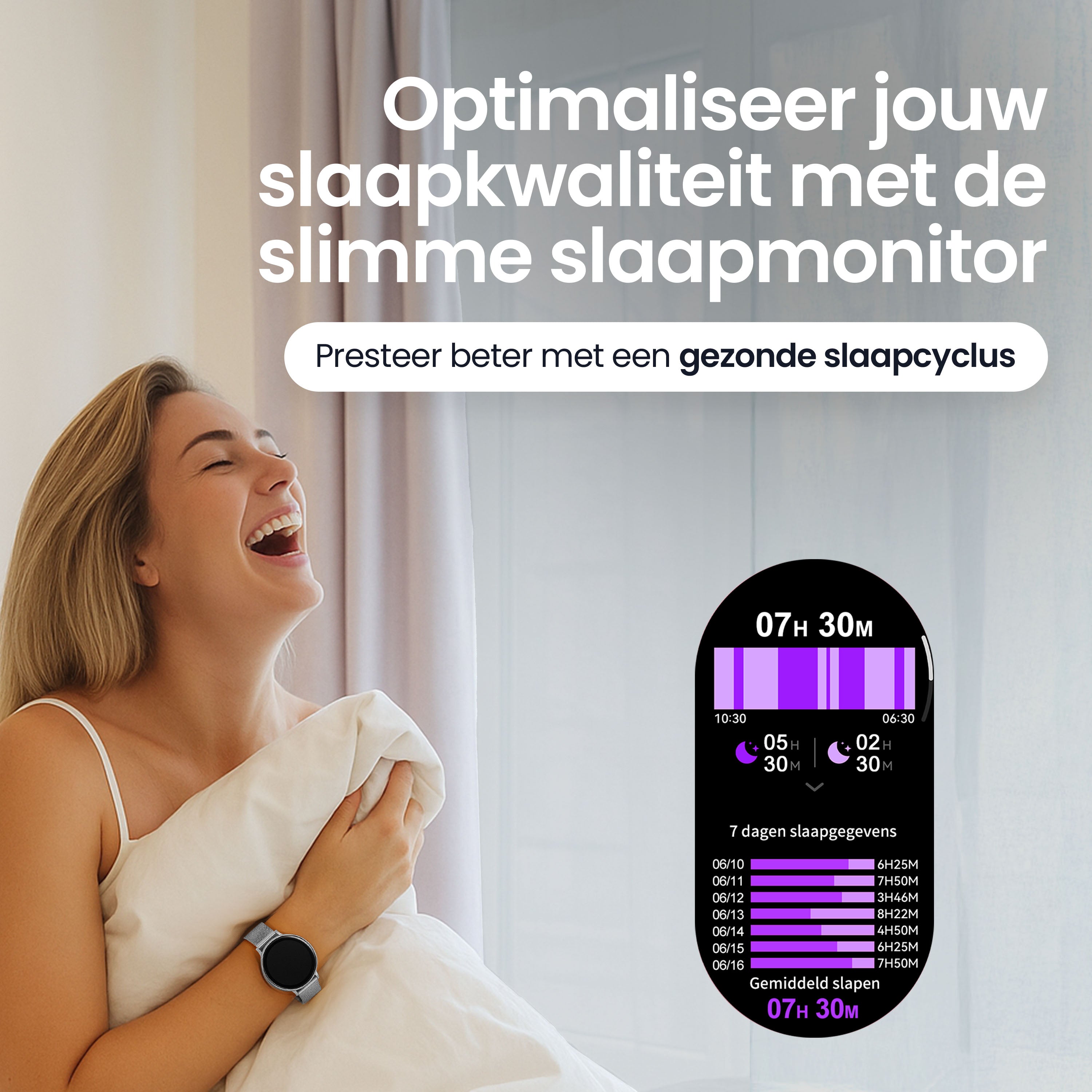 Siltcon Auréa Smartwatch Dames Zilver – Incl. 5 bandjes - Siltcon