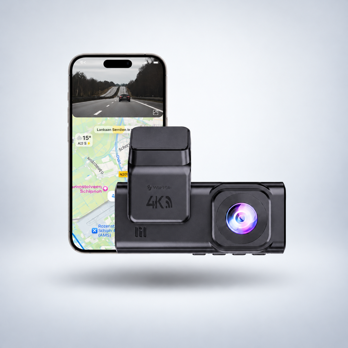 Siltcon Dashcam 4K + 2K Voor & Achter - WiFi GPS - 64GB