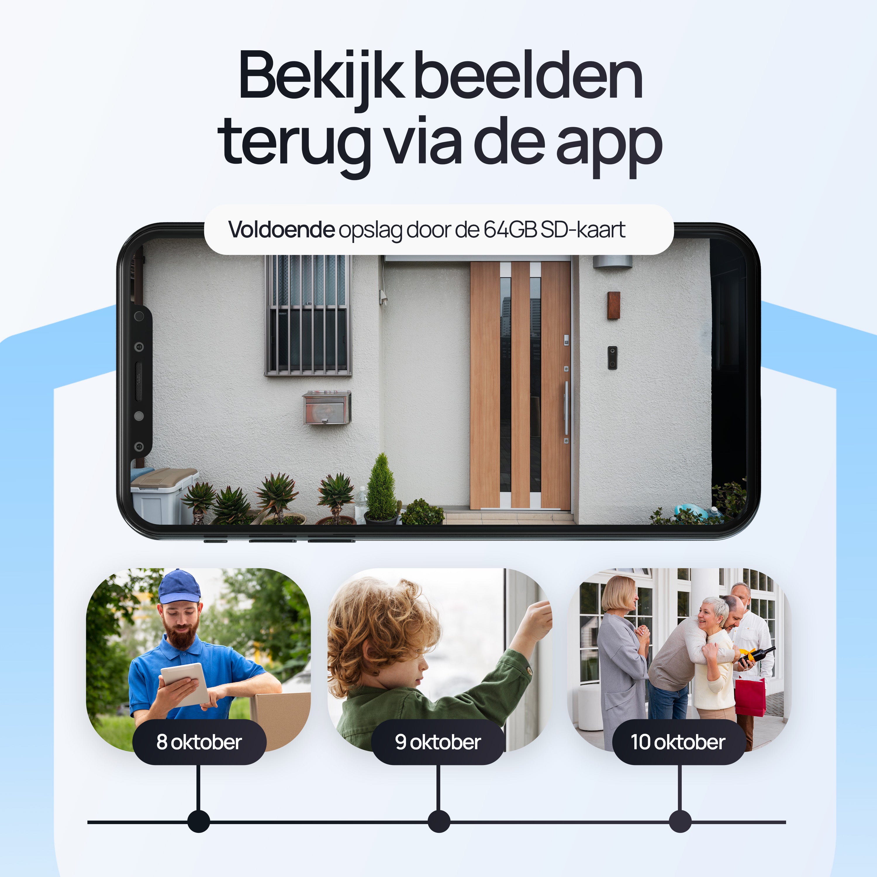 Protectly® Slimme Draadloze Video Deurbel 4K Beeldkwaliteit - Siltcon