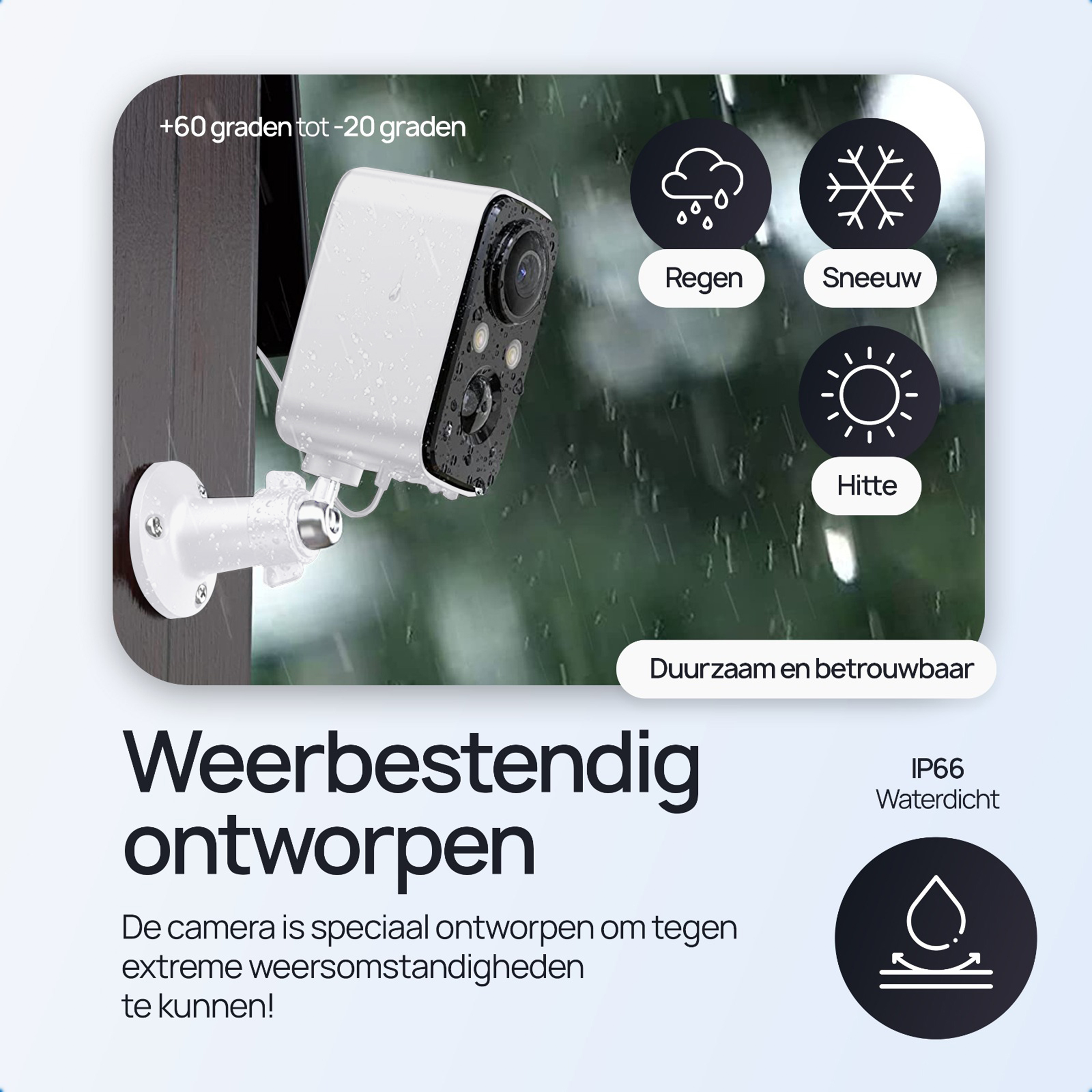 Protectly Beveiligingscamera Draadloos – 2K - Siltcon