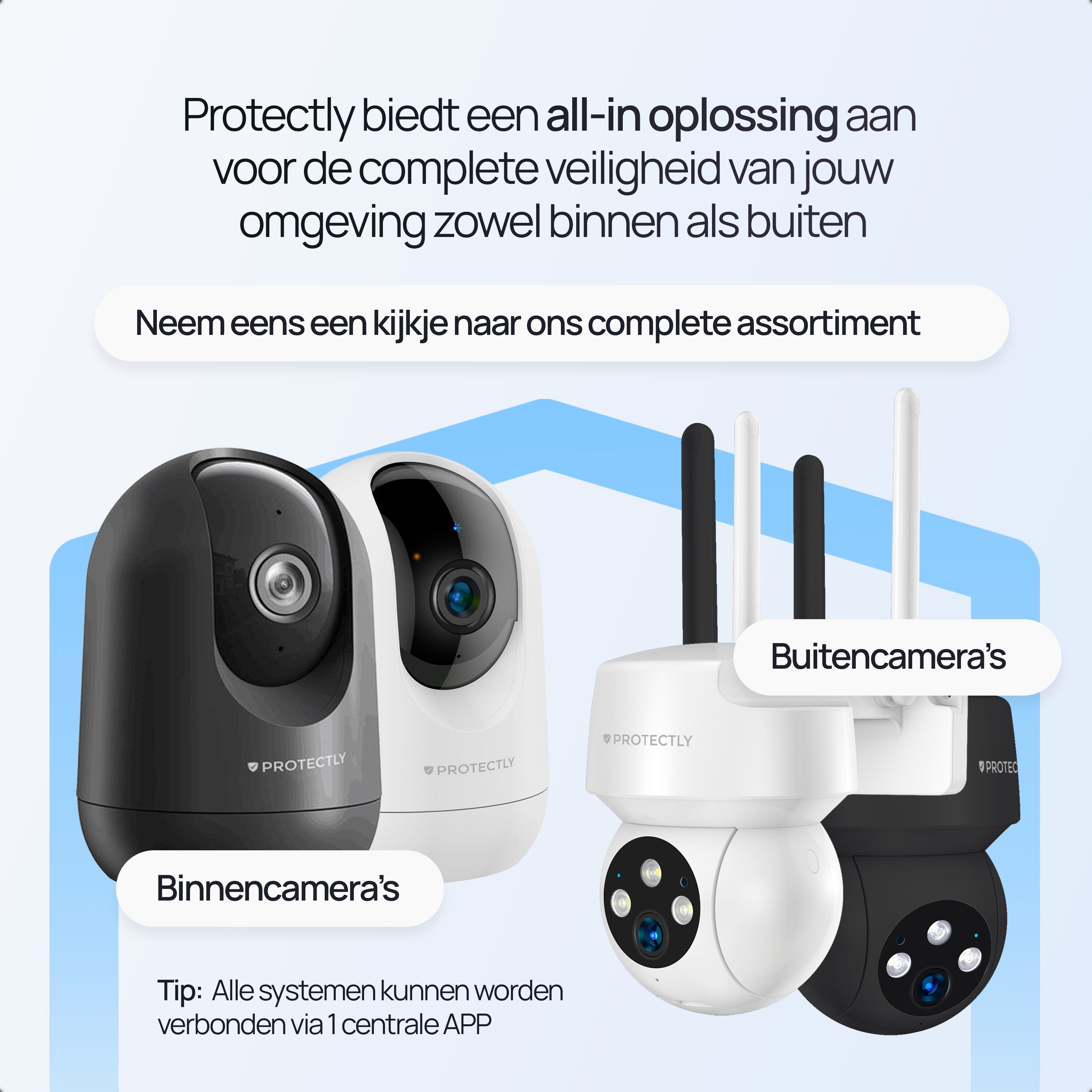 Protectly® Slimme Draadloze Video Deurbel 4K Beeldkwaliteit - Siltcon