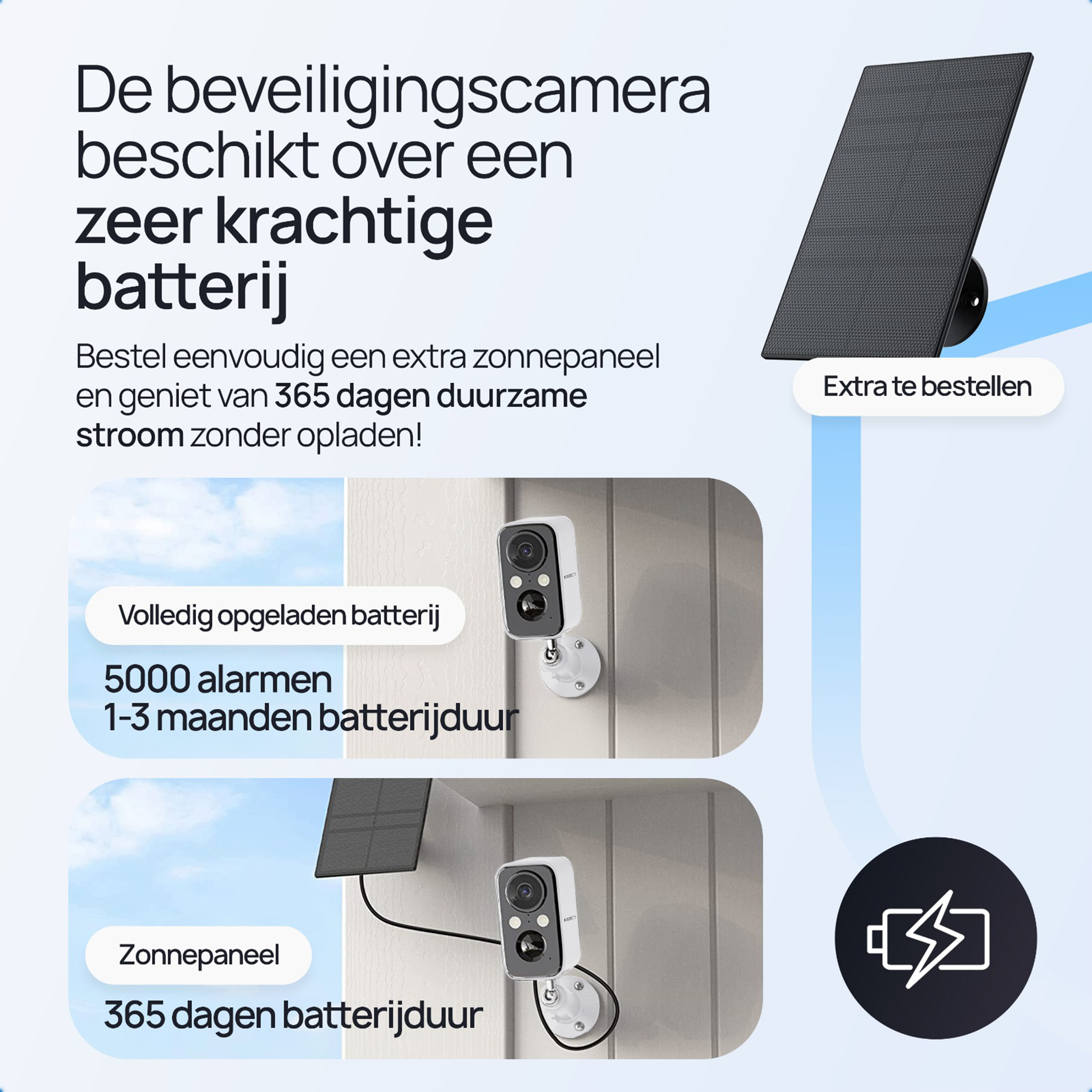 Protectly Beveiligingscamera Draadloos – 2K - Siltcon