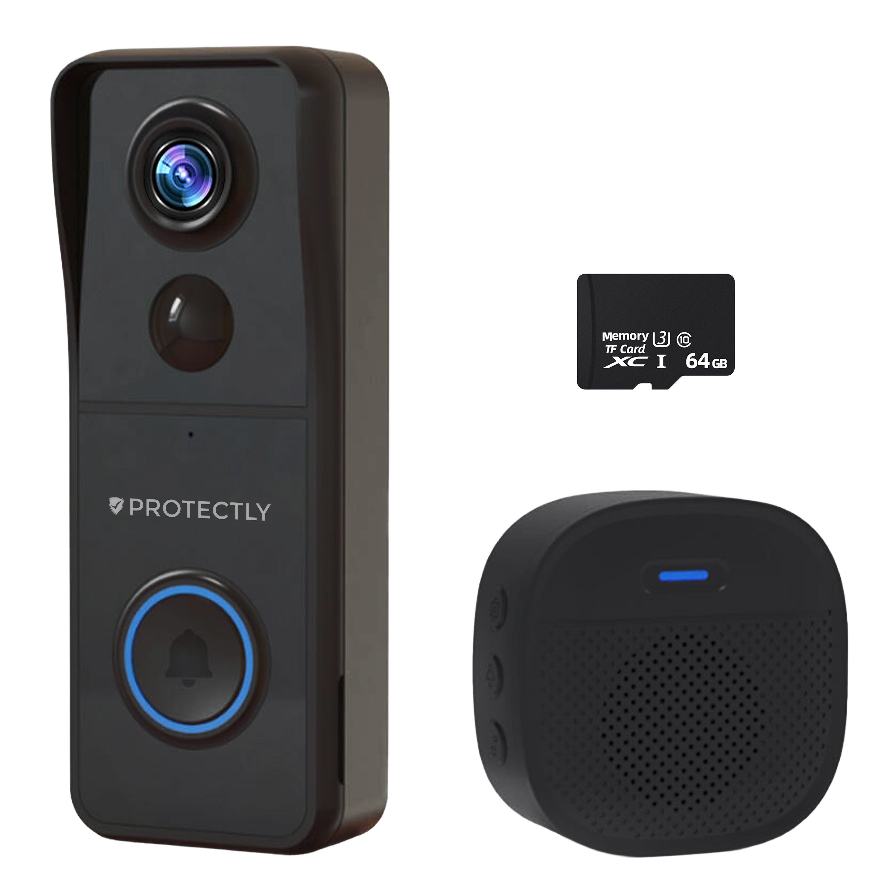Protectly® Gong - Geschikt voor Protectly 4K WiFi deurbel - Extra gong los - 4 melodieën - 2025 model - Siltcon